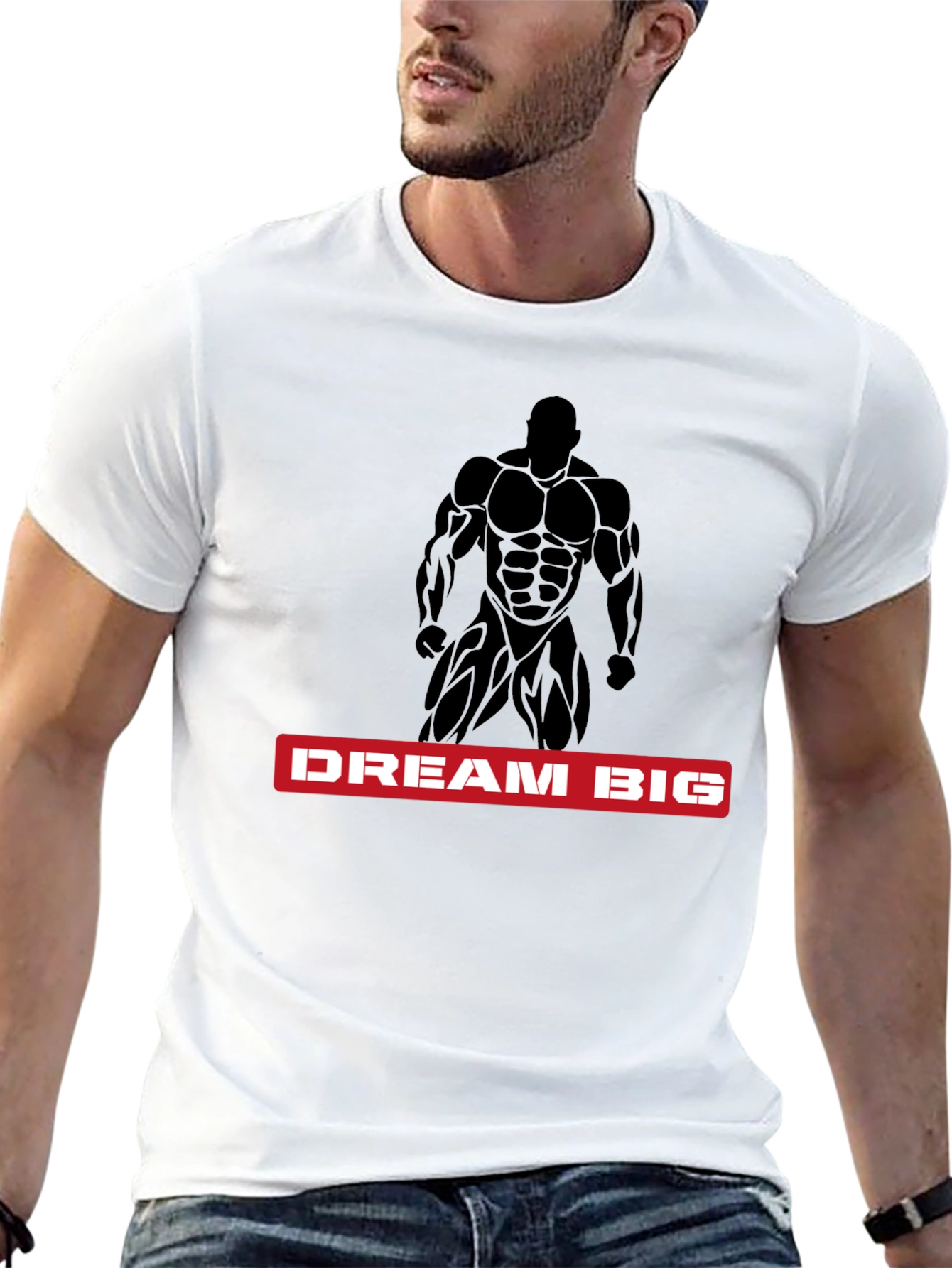 Dream Big Bodybuilder Black T-Shirt