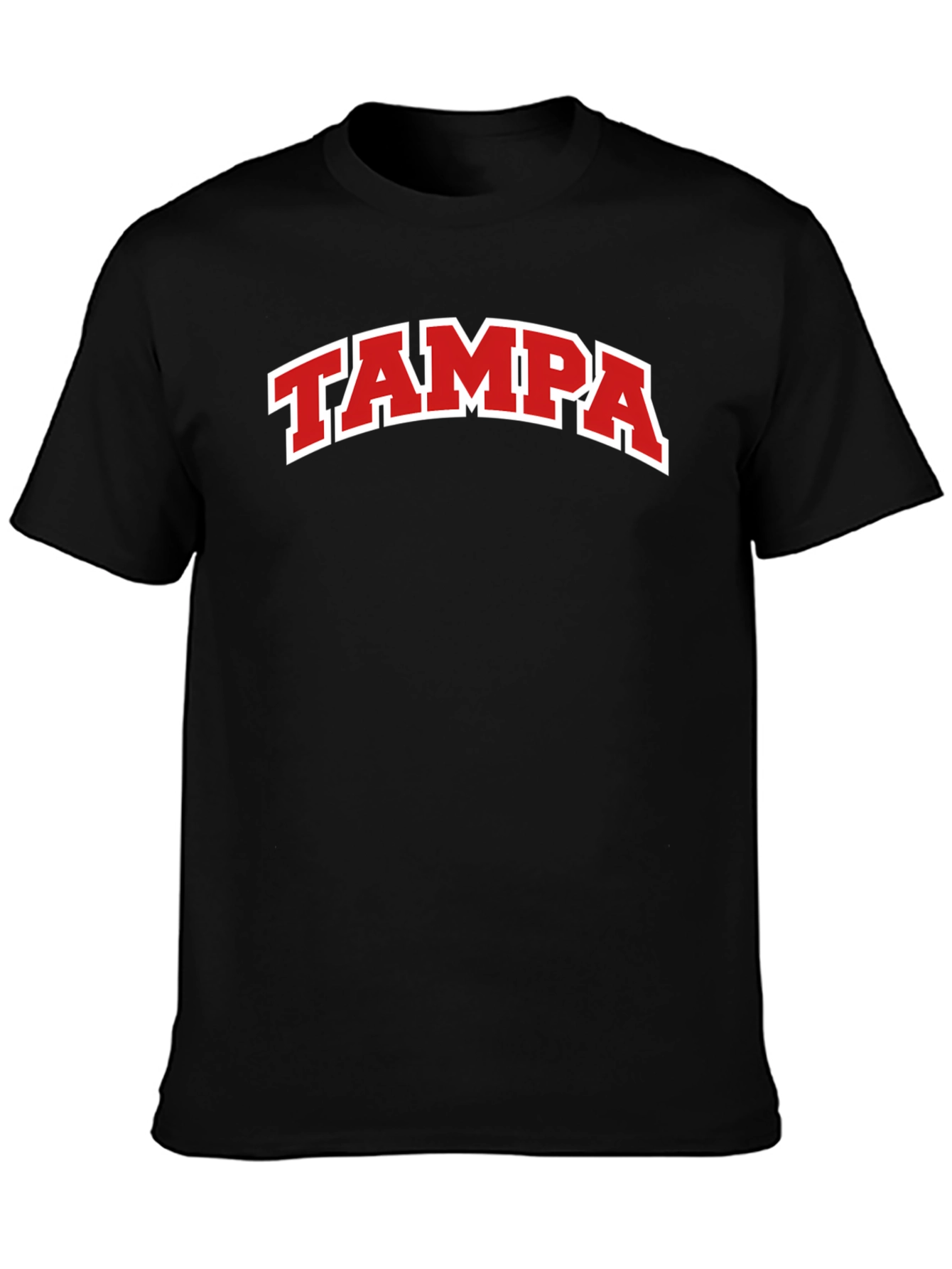 Tampa T-Shirt - Black with Red Lettering