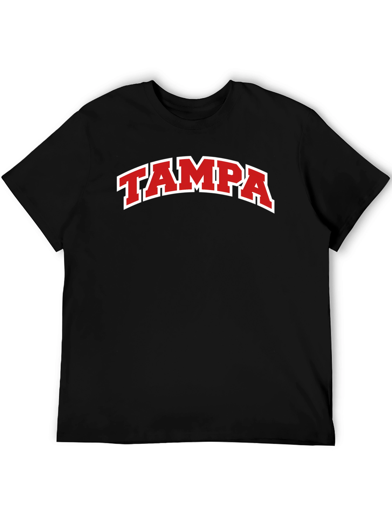 Tampa T-Shirt - Black with Red Lettering