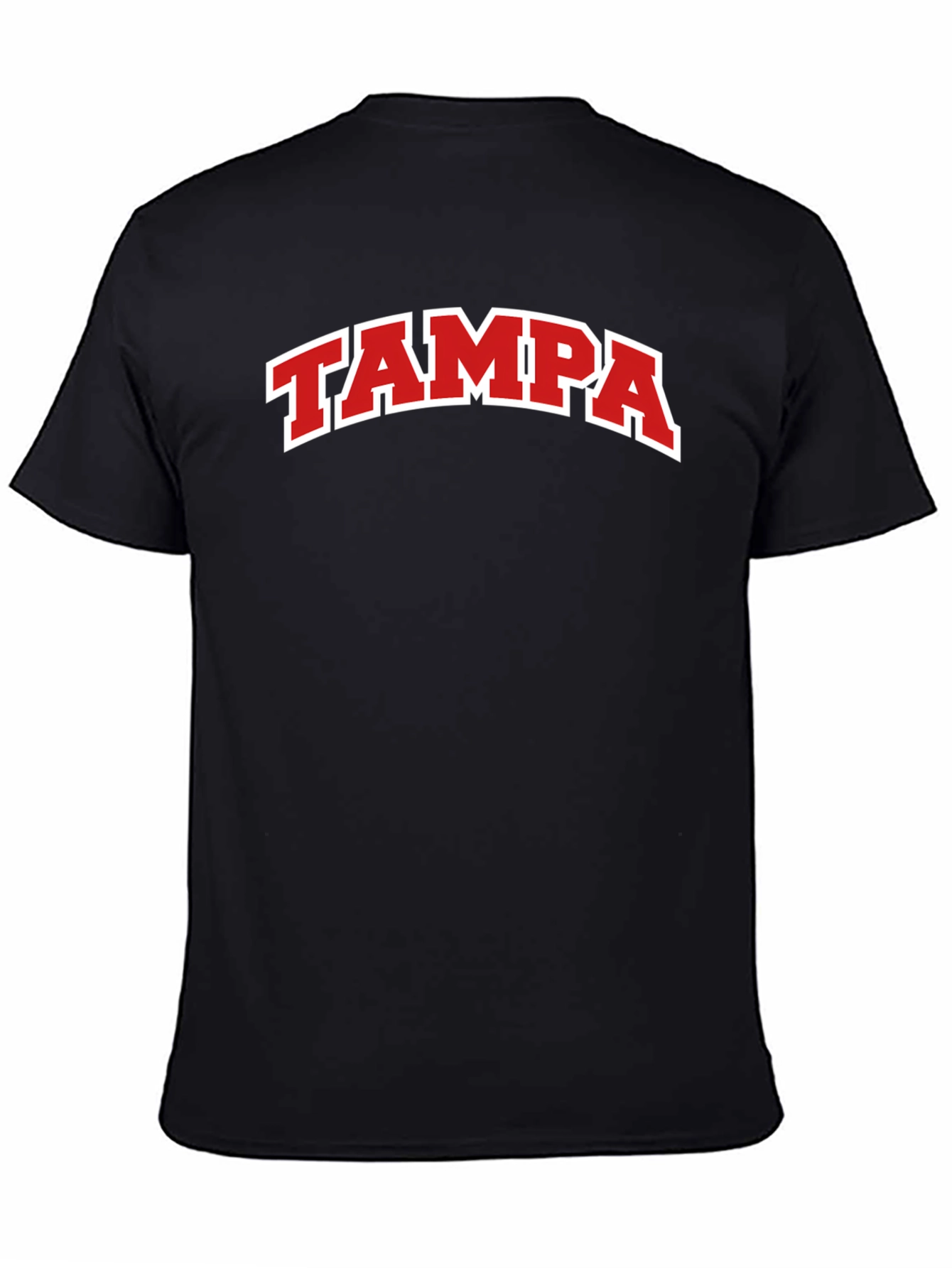 Tampa T-Shirt - Black with Red Lettering