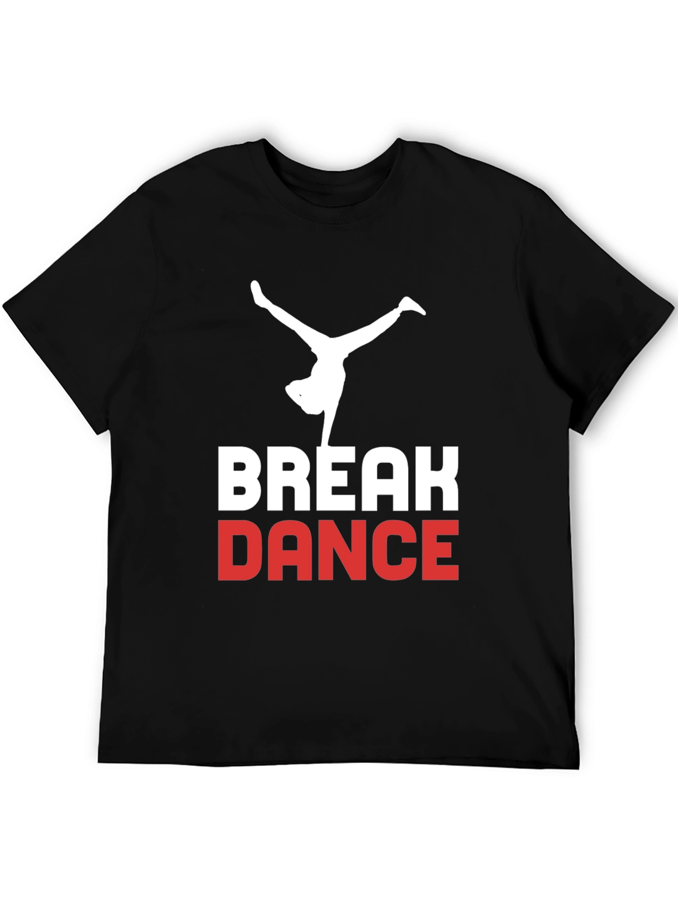 Break Dance Graphic Tee - Black Cotton