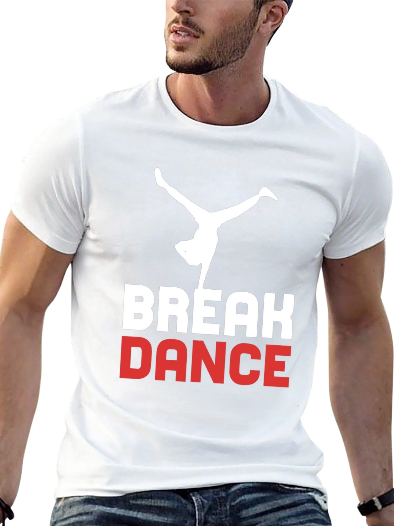 Break Dance Graphic Tee - Black Cotton
