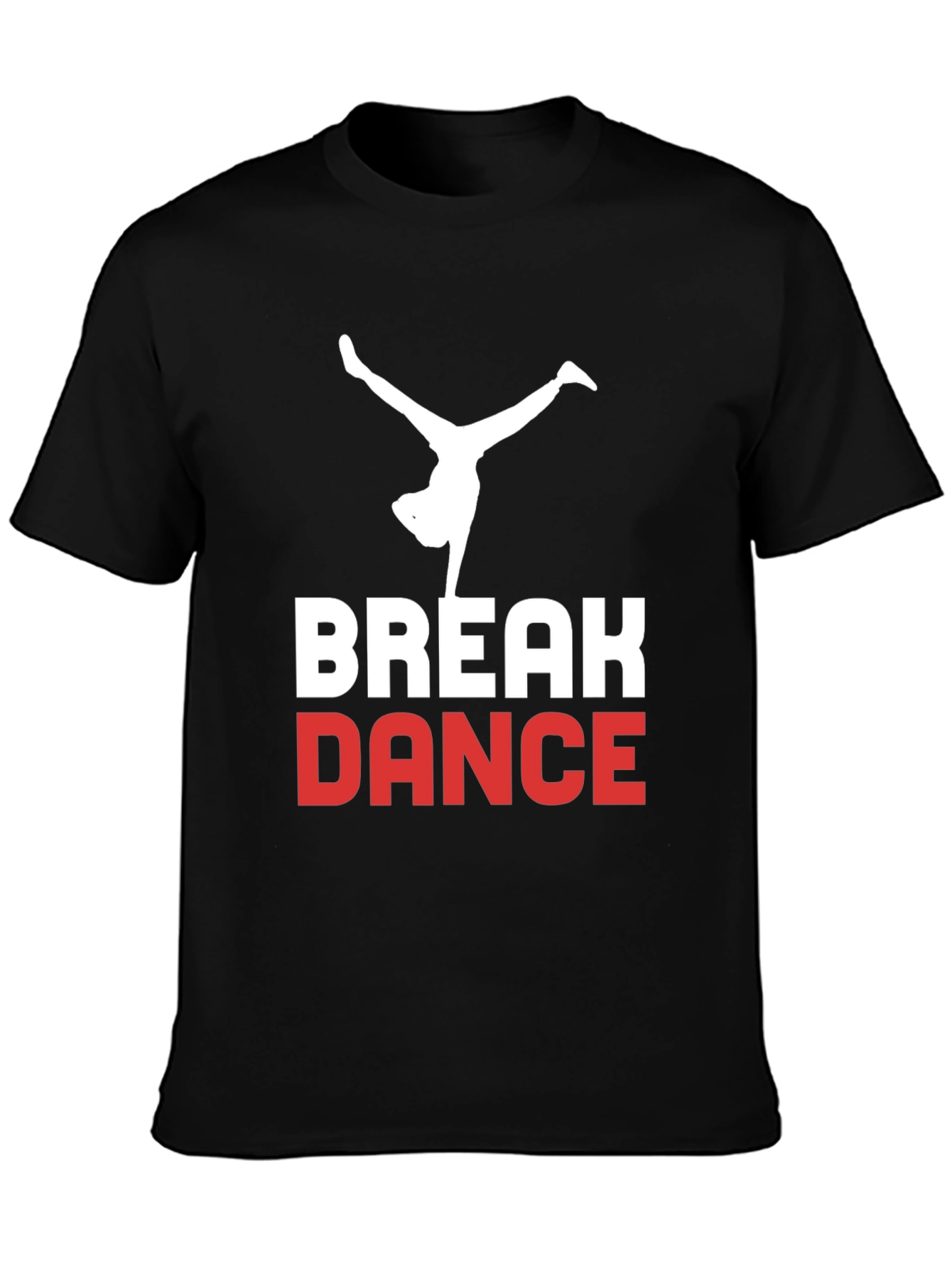 Break Dance Graphic Tee - Black Cotton