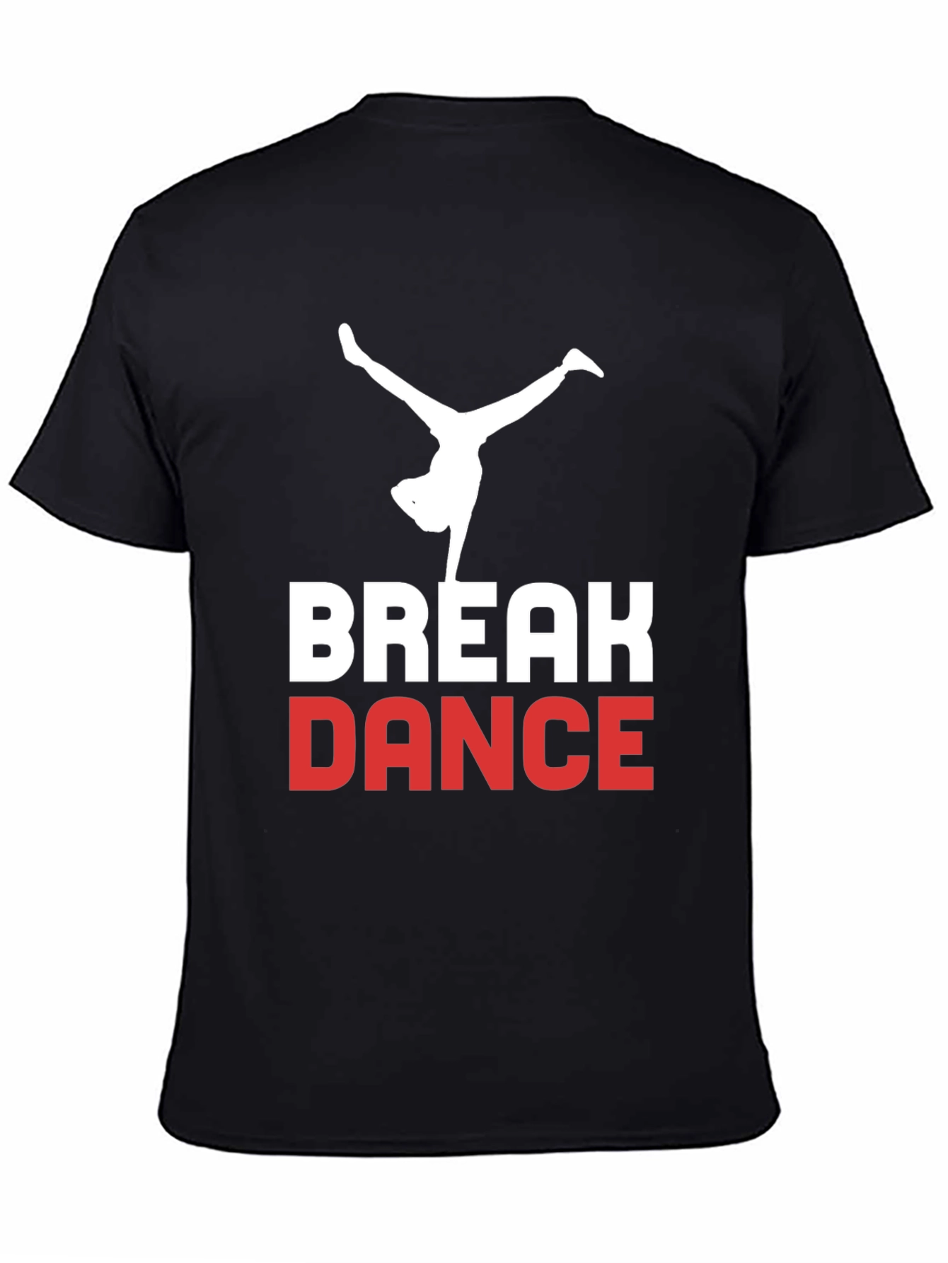 Break Dance Graphic Tee - Black Cotton