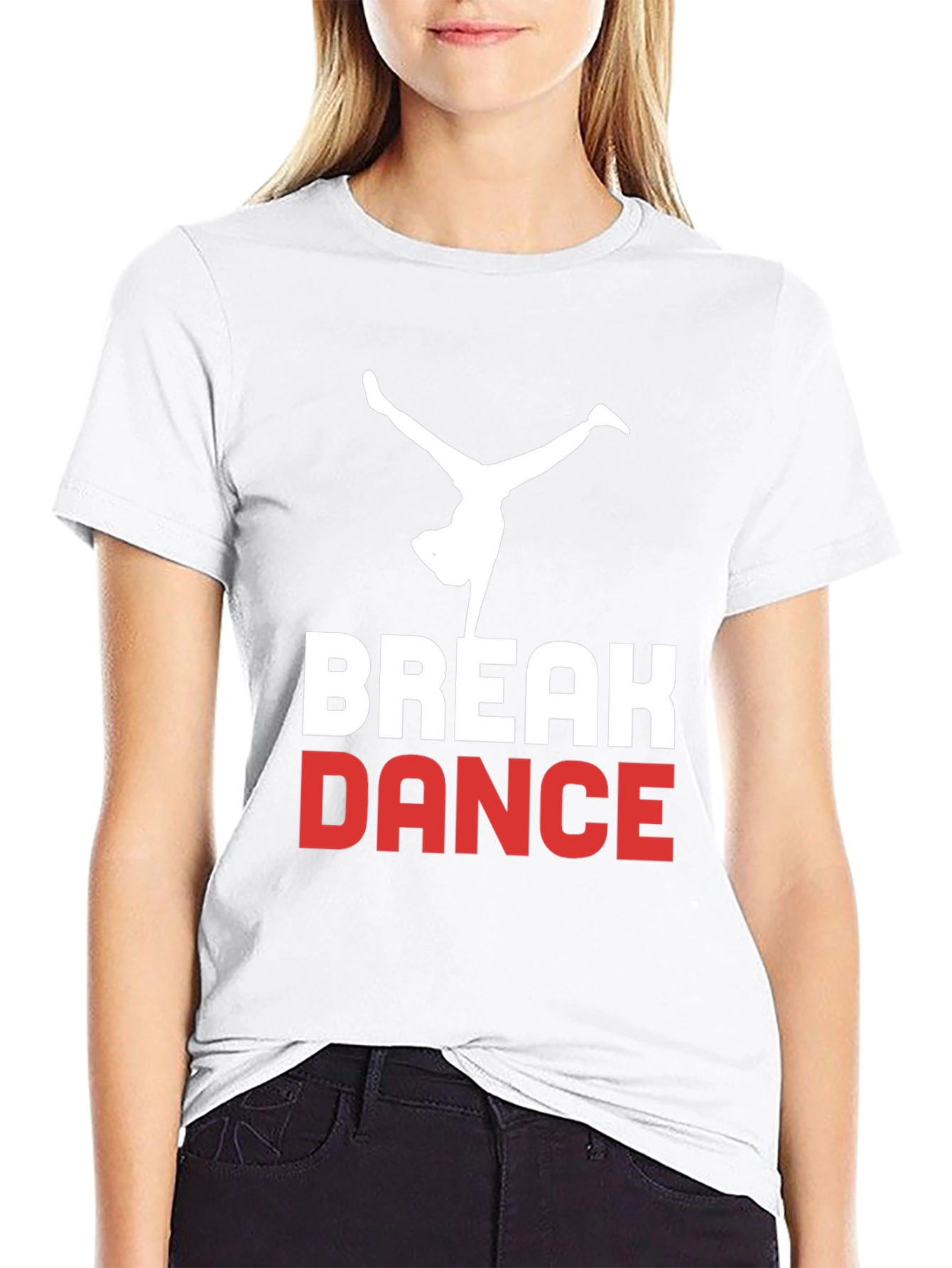 Break Dance Graphic Tee - Black Cotton