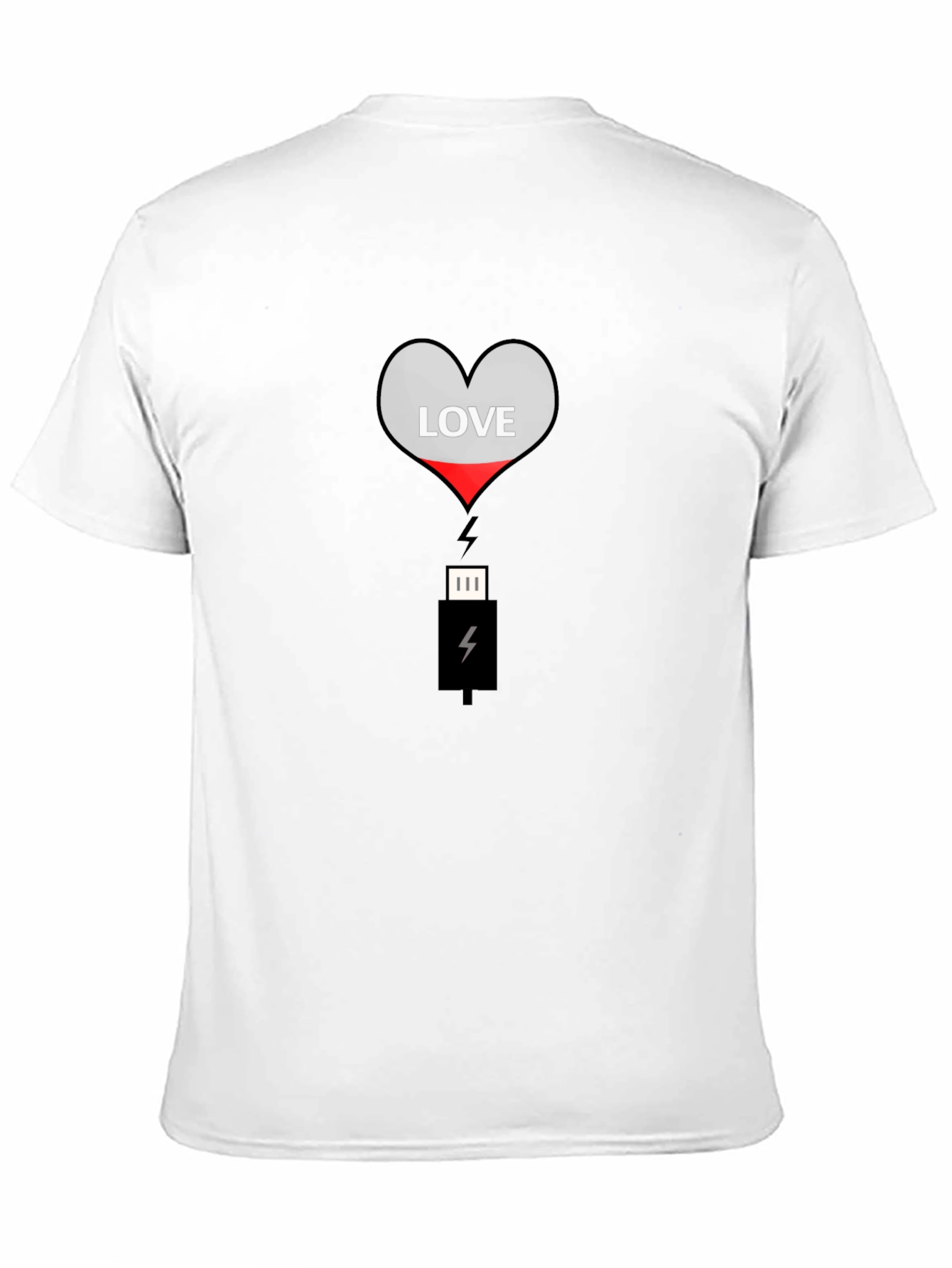 Love Charge Graphic Tee - Black Cotton T-Shirt