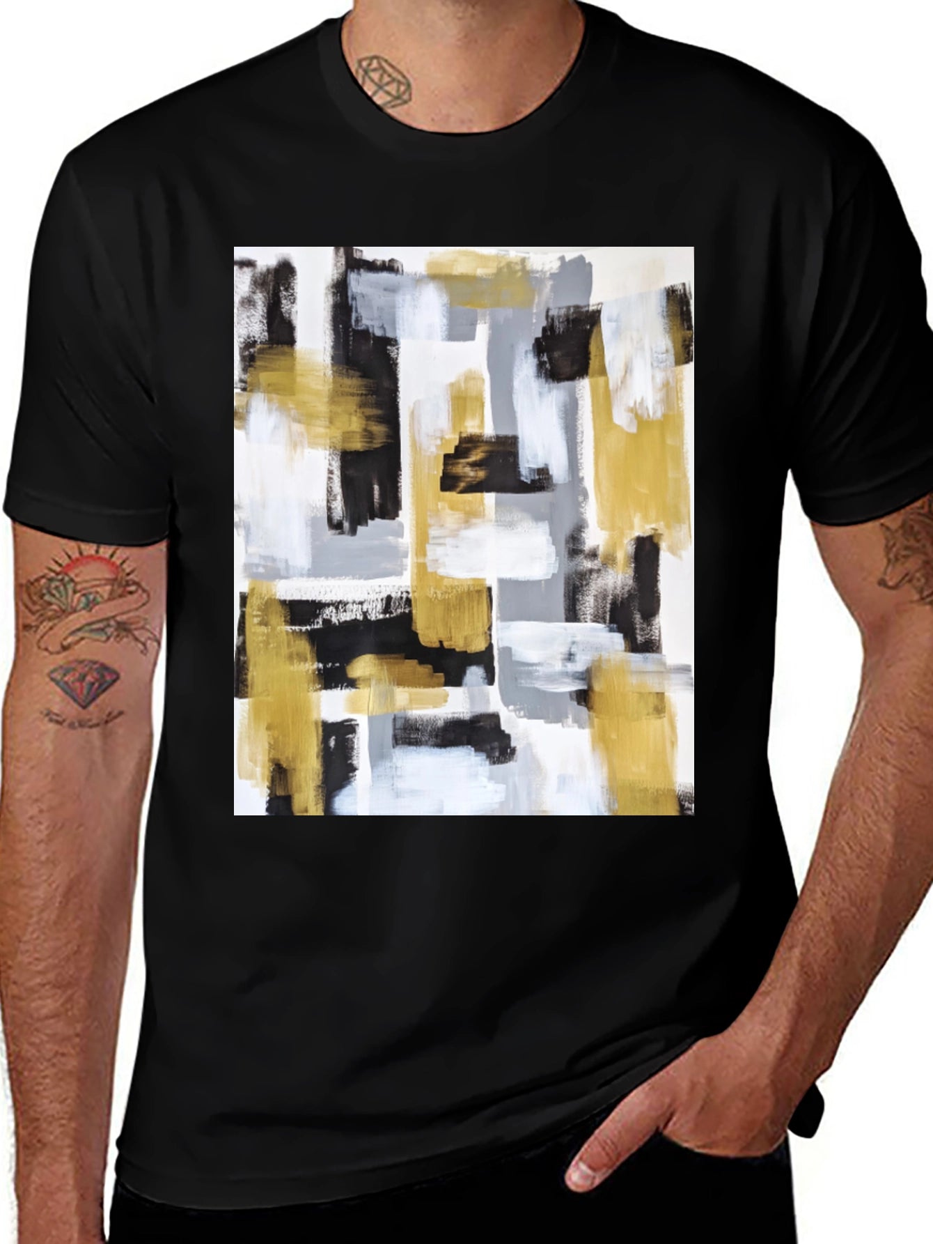 Abstract Art Graphic Tee - Modern Style