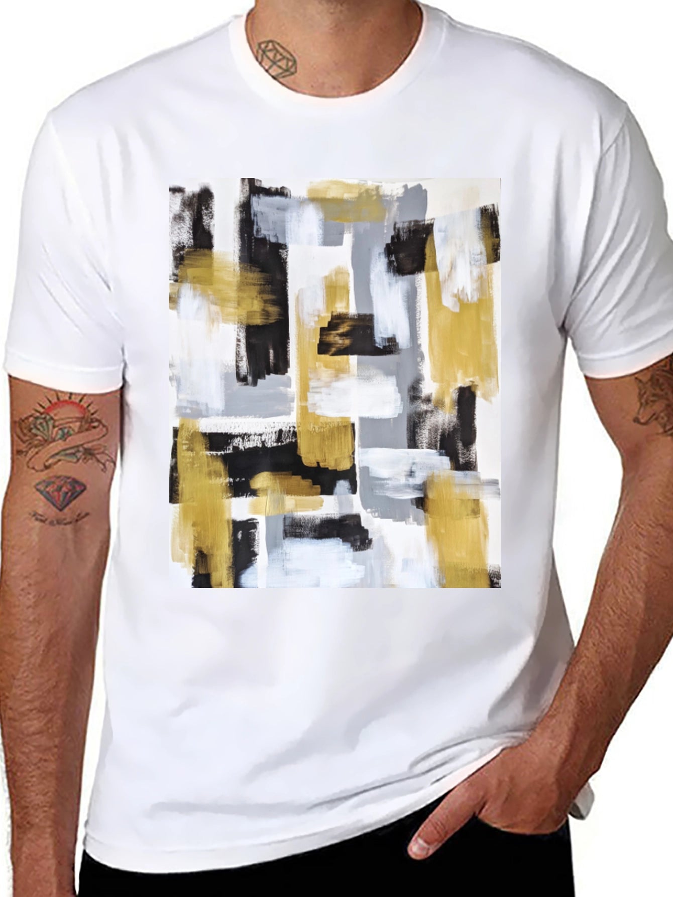 Abstract Art Graphic Tee - Modern Style