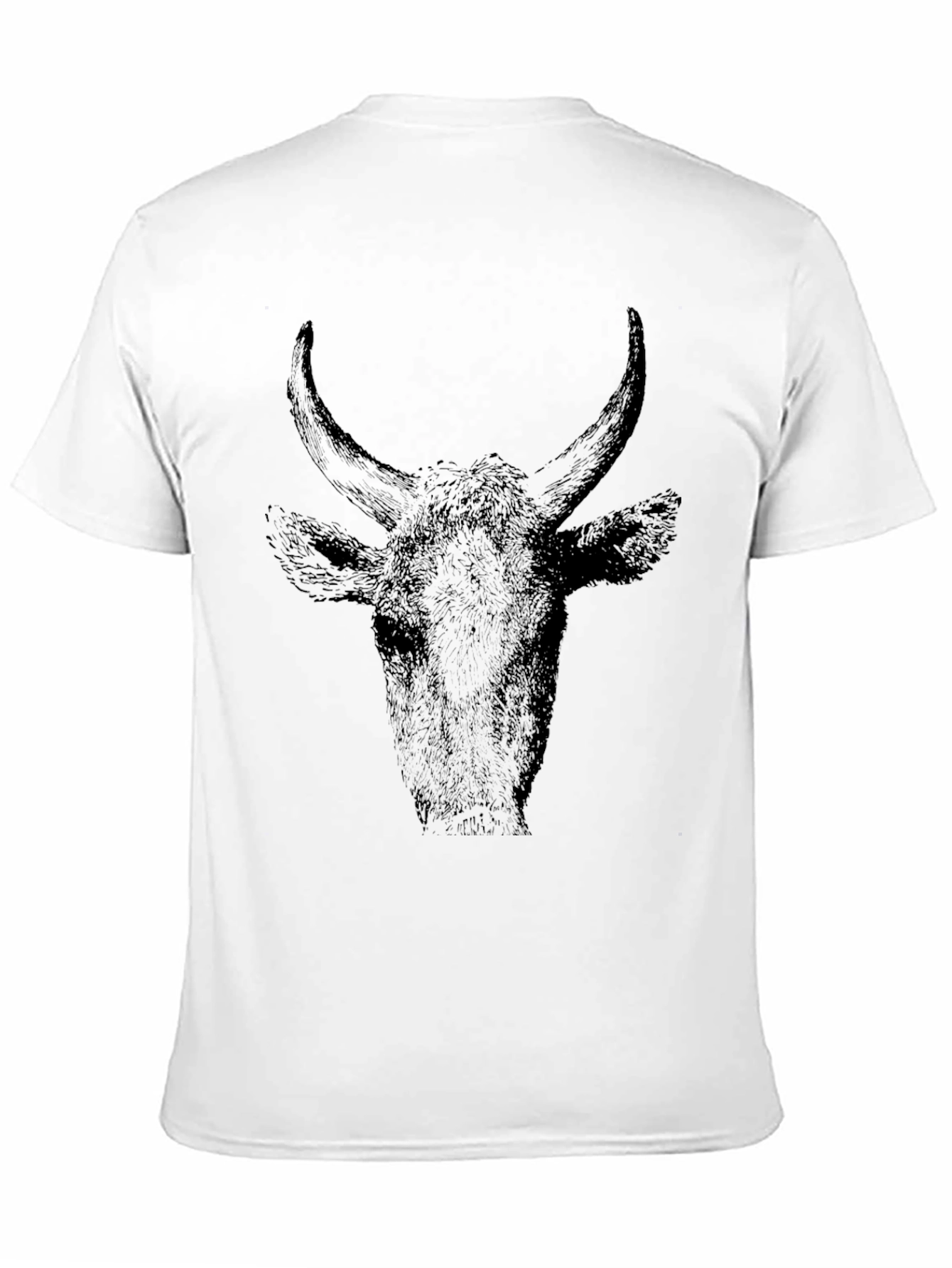 Bull Head Graphic Tee - Black Casual T-Shirt