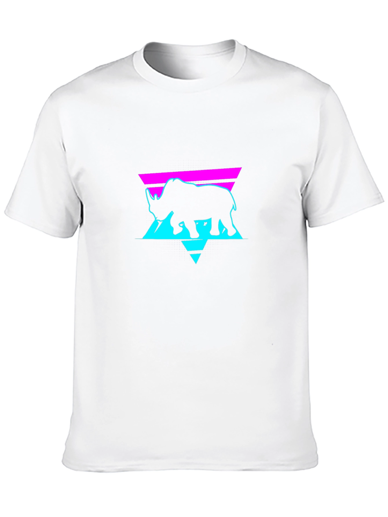 Retro Rhino Graphic Tee - Black