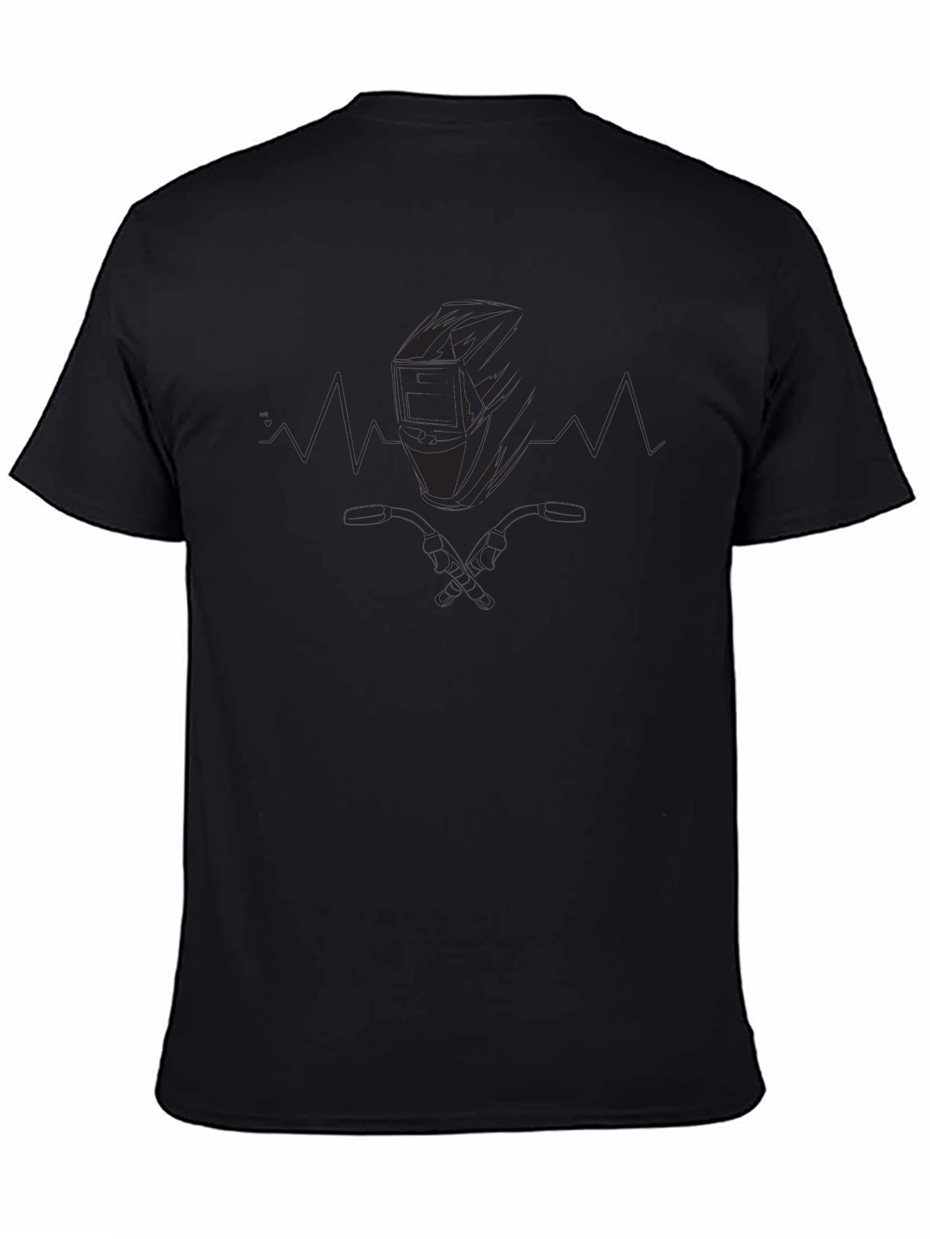 Welder Heartbeat Black Graphic Tee