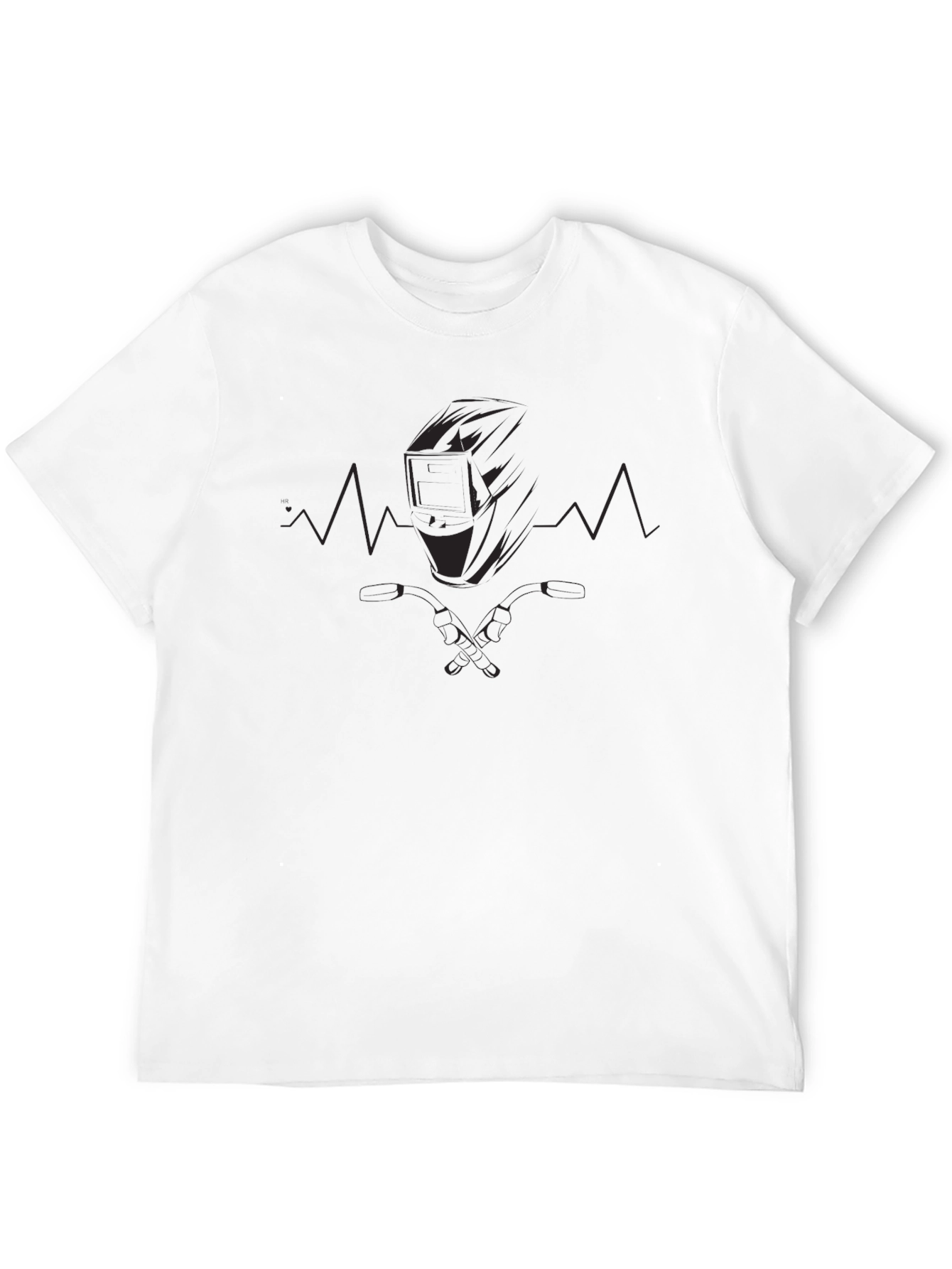 Welder Heartbeat Black Graphic Tee