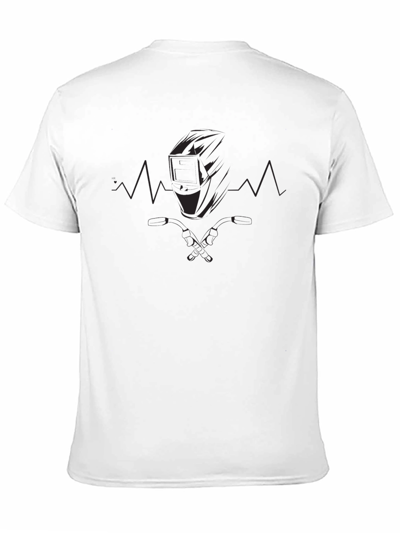 Welder Heartbeat Black Graphic Tee