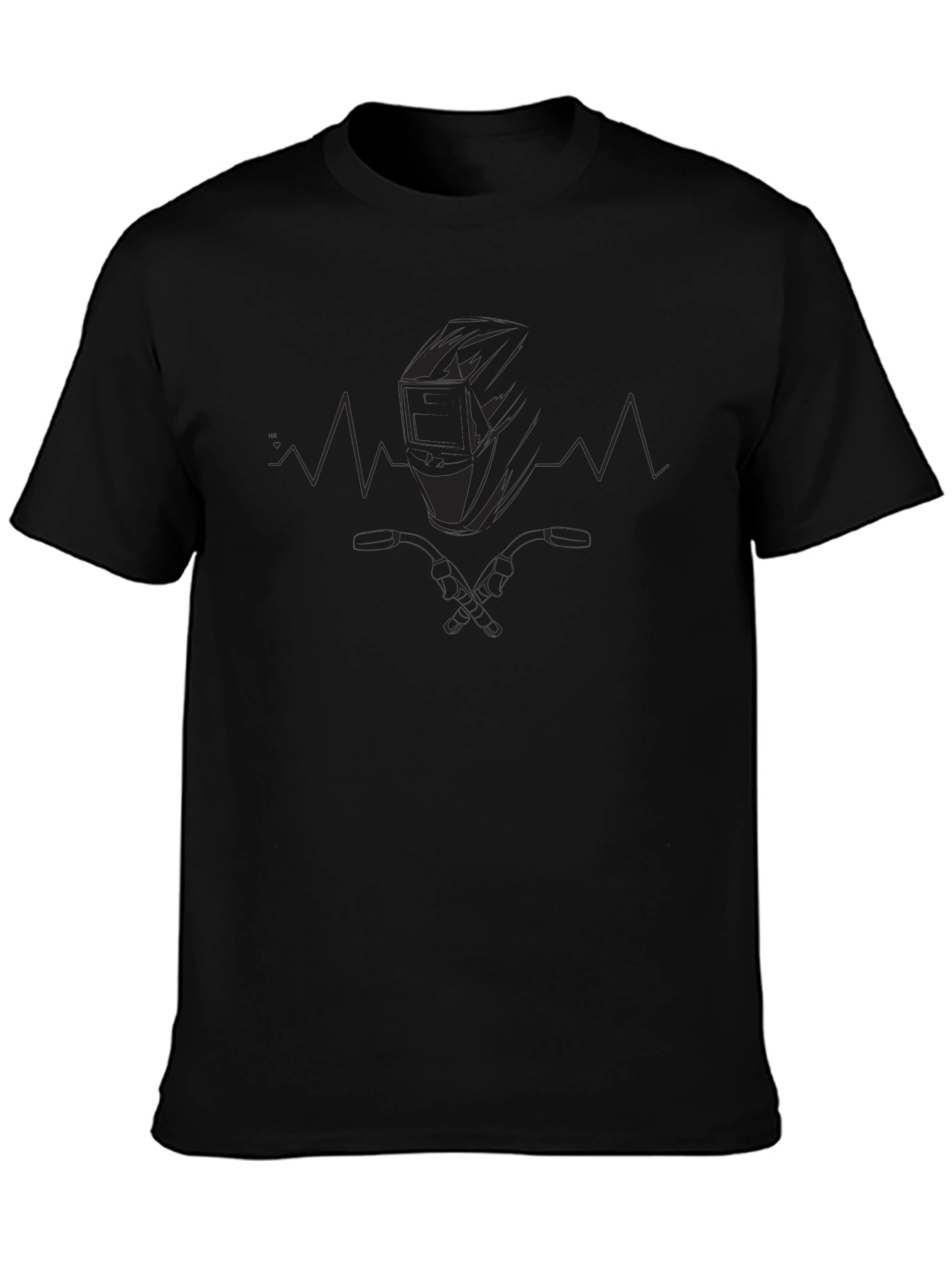 Welder Heartbeat Black Graphic Tee