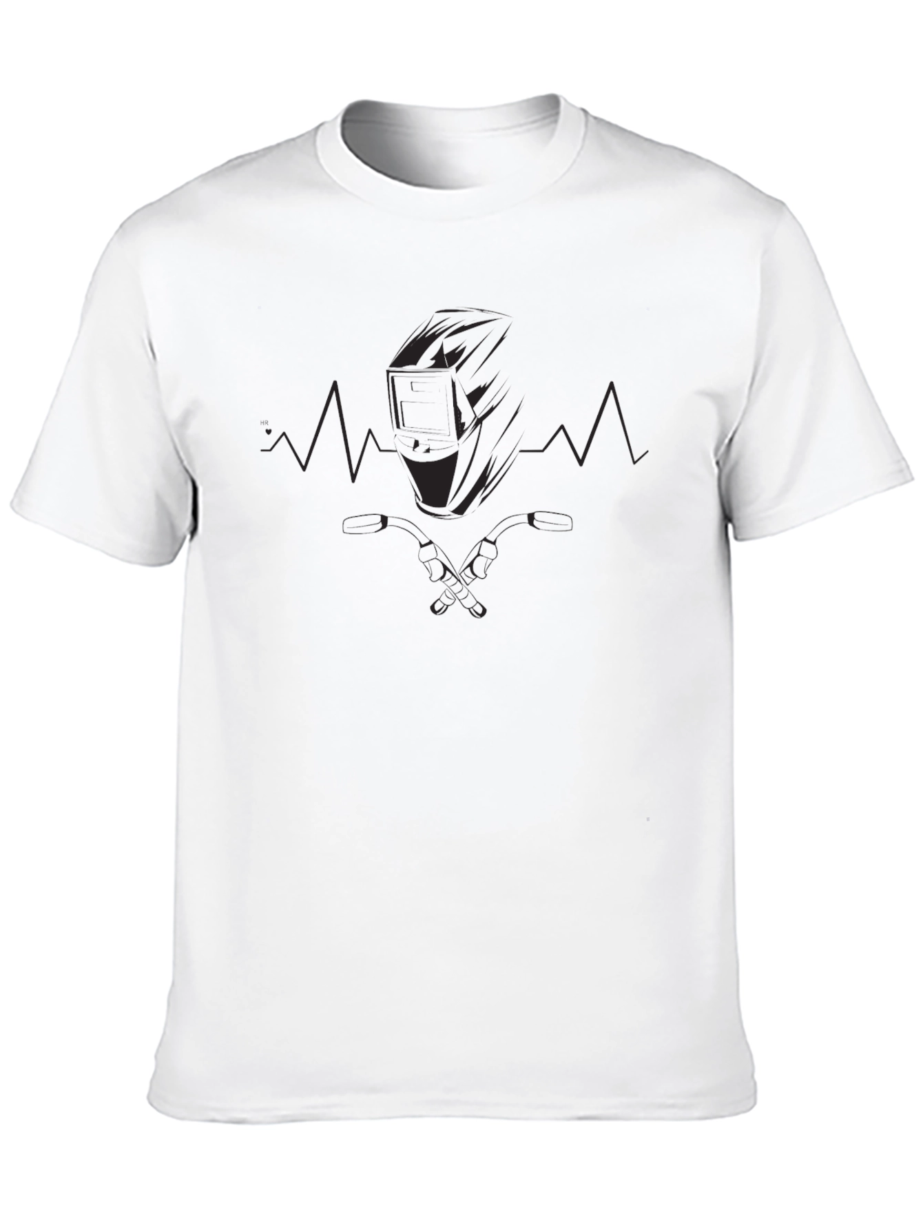 Welder Heartbeat Black Graphic Tee