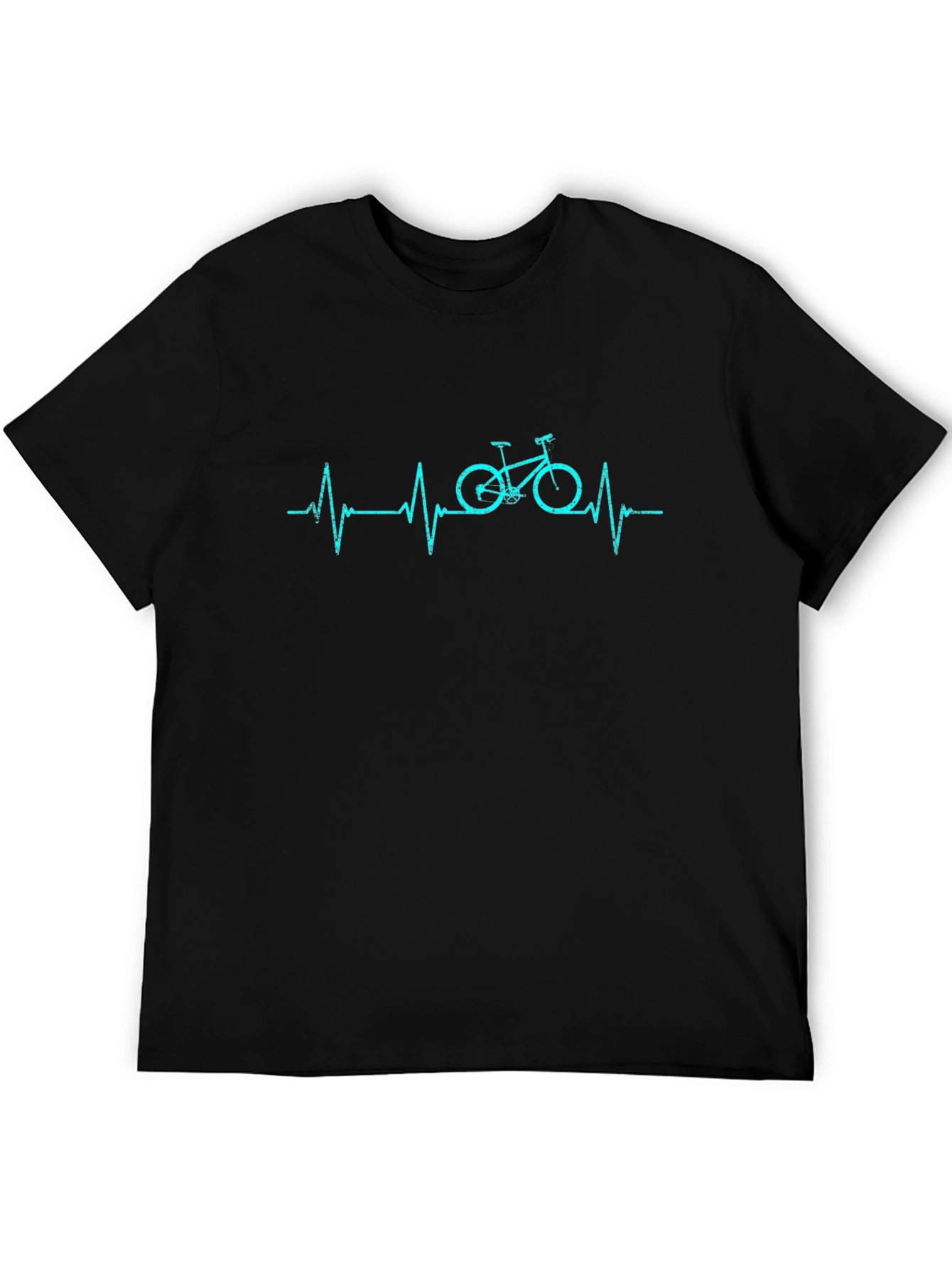 Heartbeat Bicycle Black T-Shirt