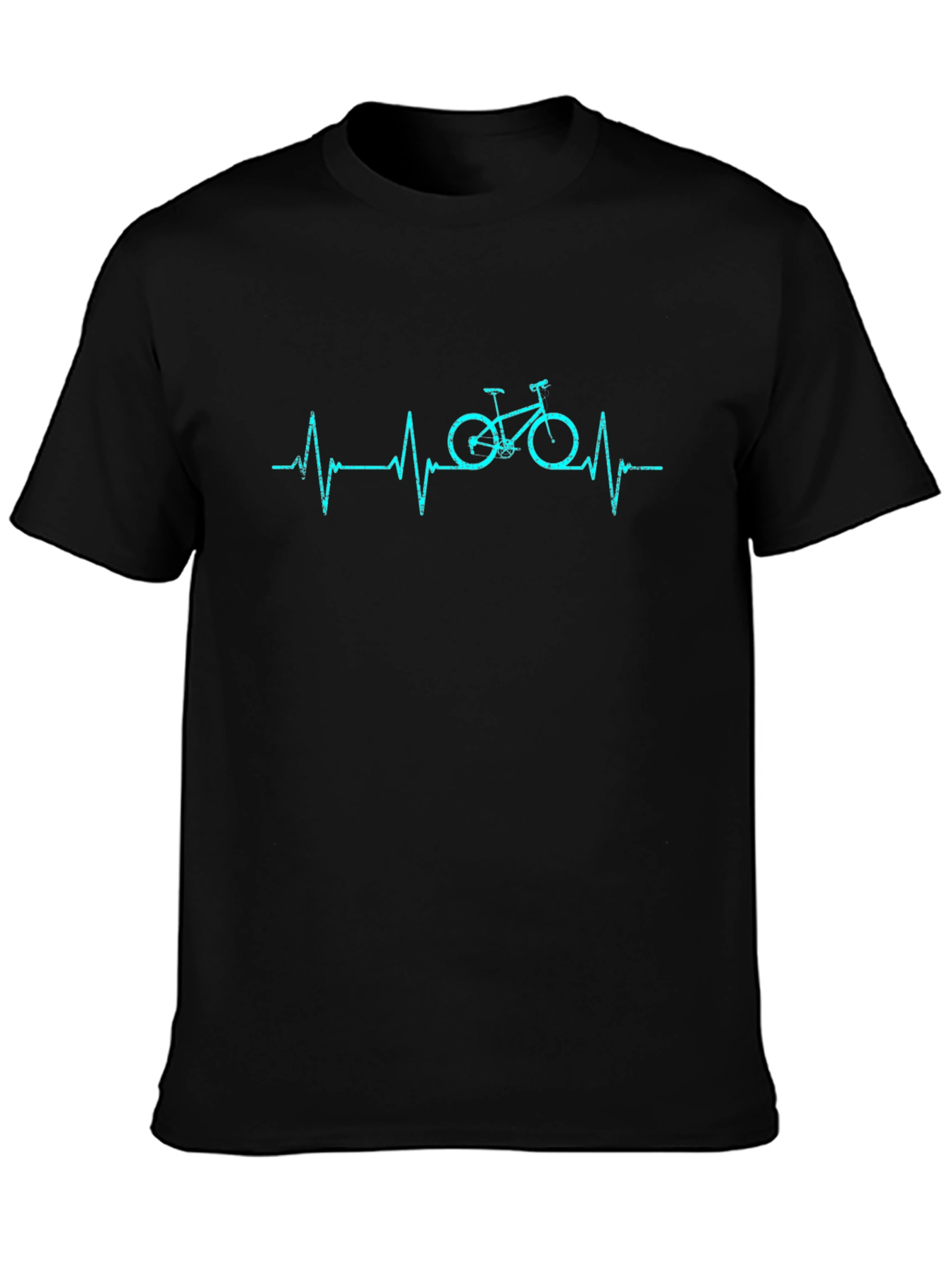 Heartbeat Bicycle Black T-Shirt