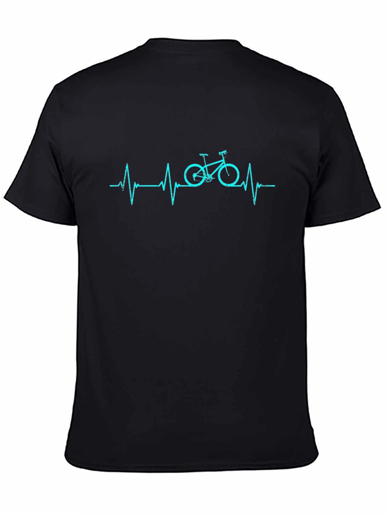 Heartbeat Bicycle Black T-Shirt