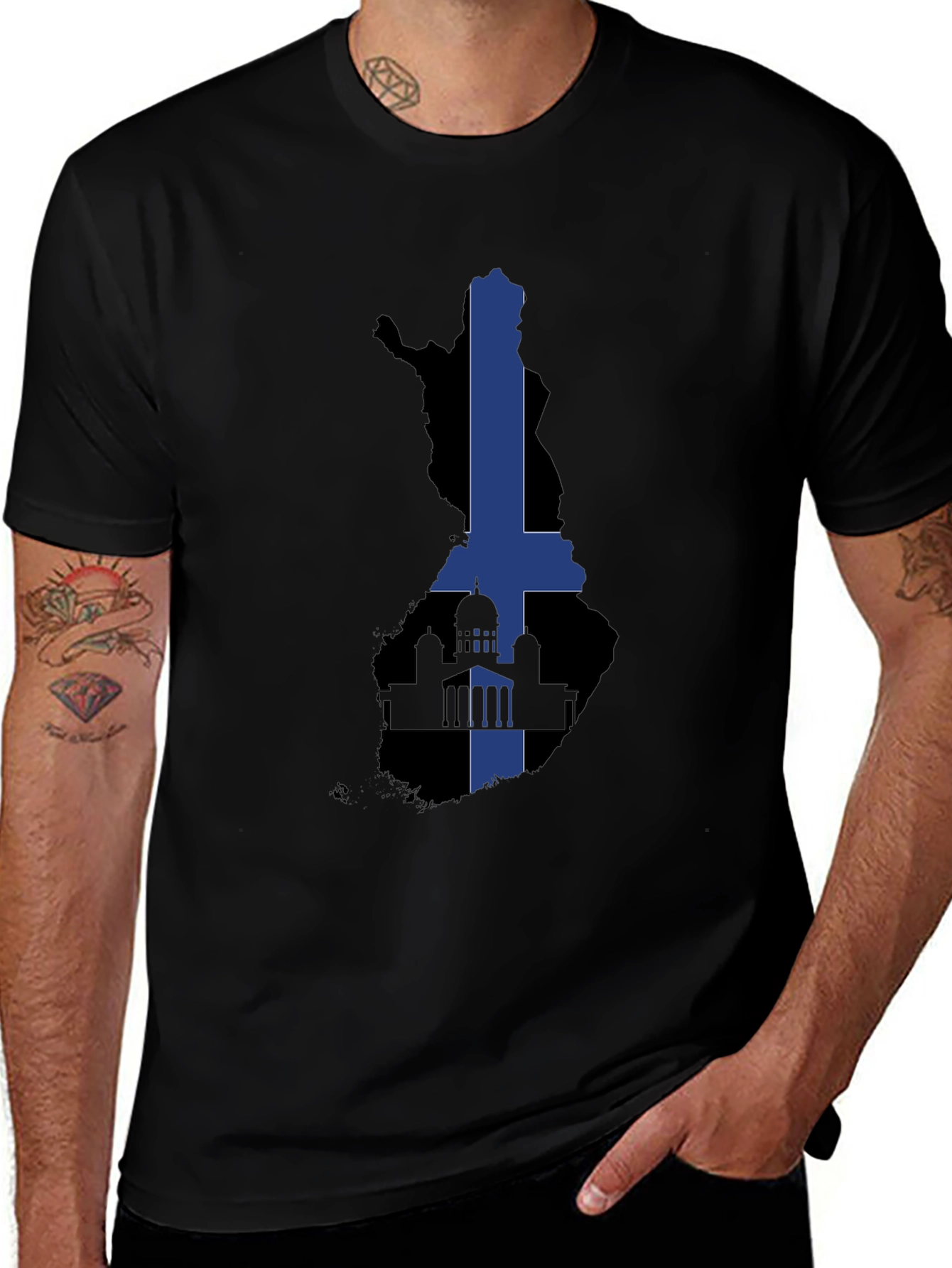 Finland Flag T-Shirt - Cool Finnish Pride Tee