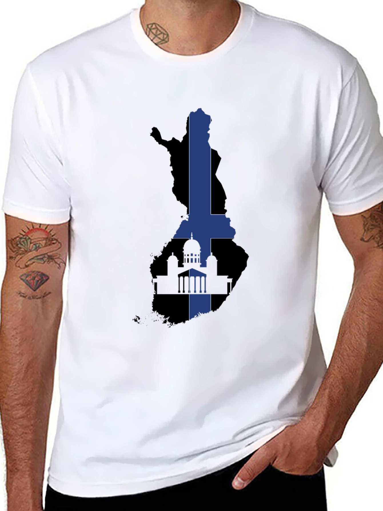 Finland Flag T-Shirt - Cool Finnish Pride Tee