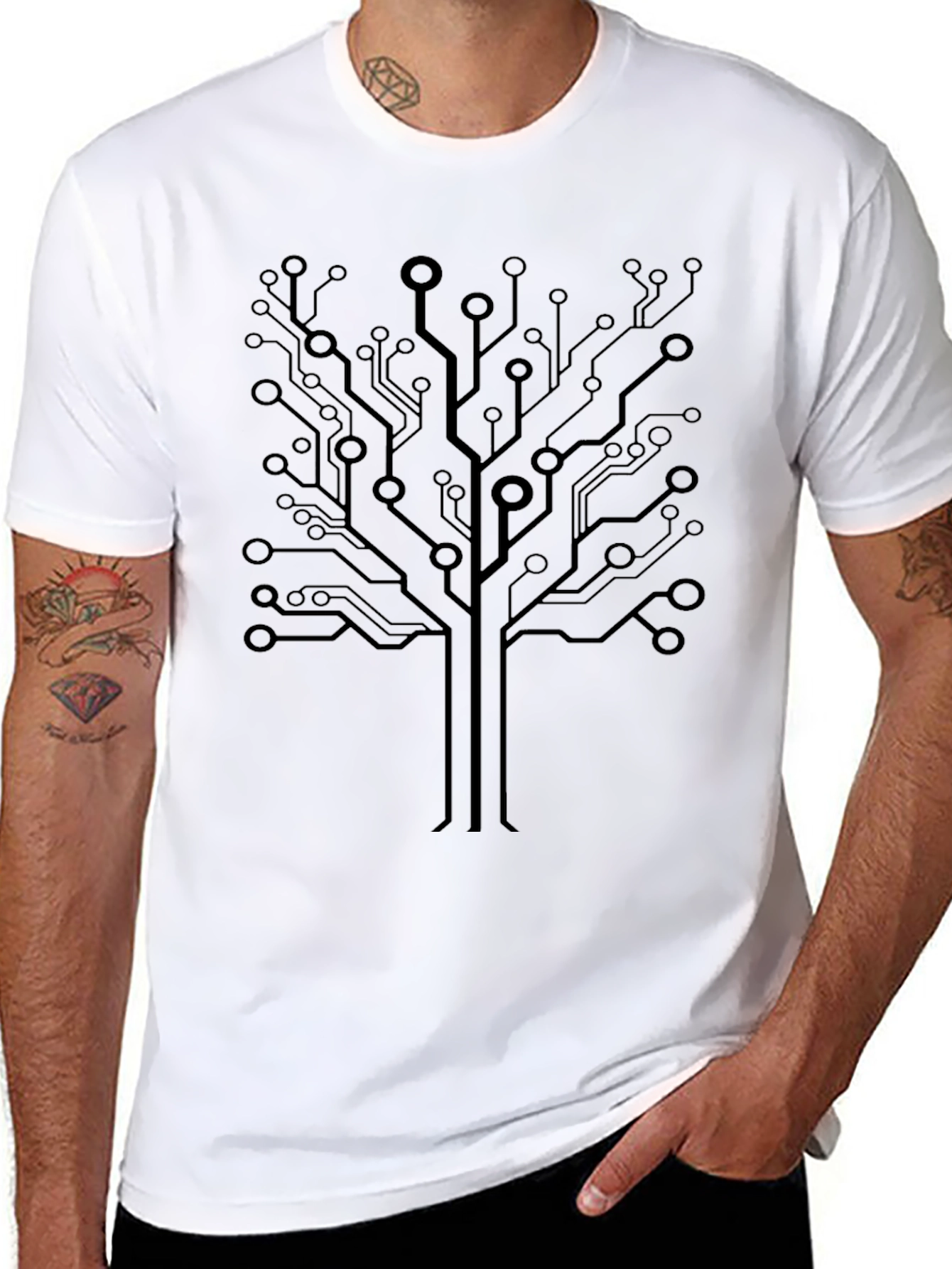 Tech Tree Graphic T-Shirt - Unique Geek Style