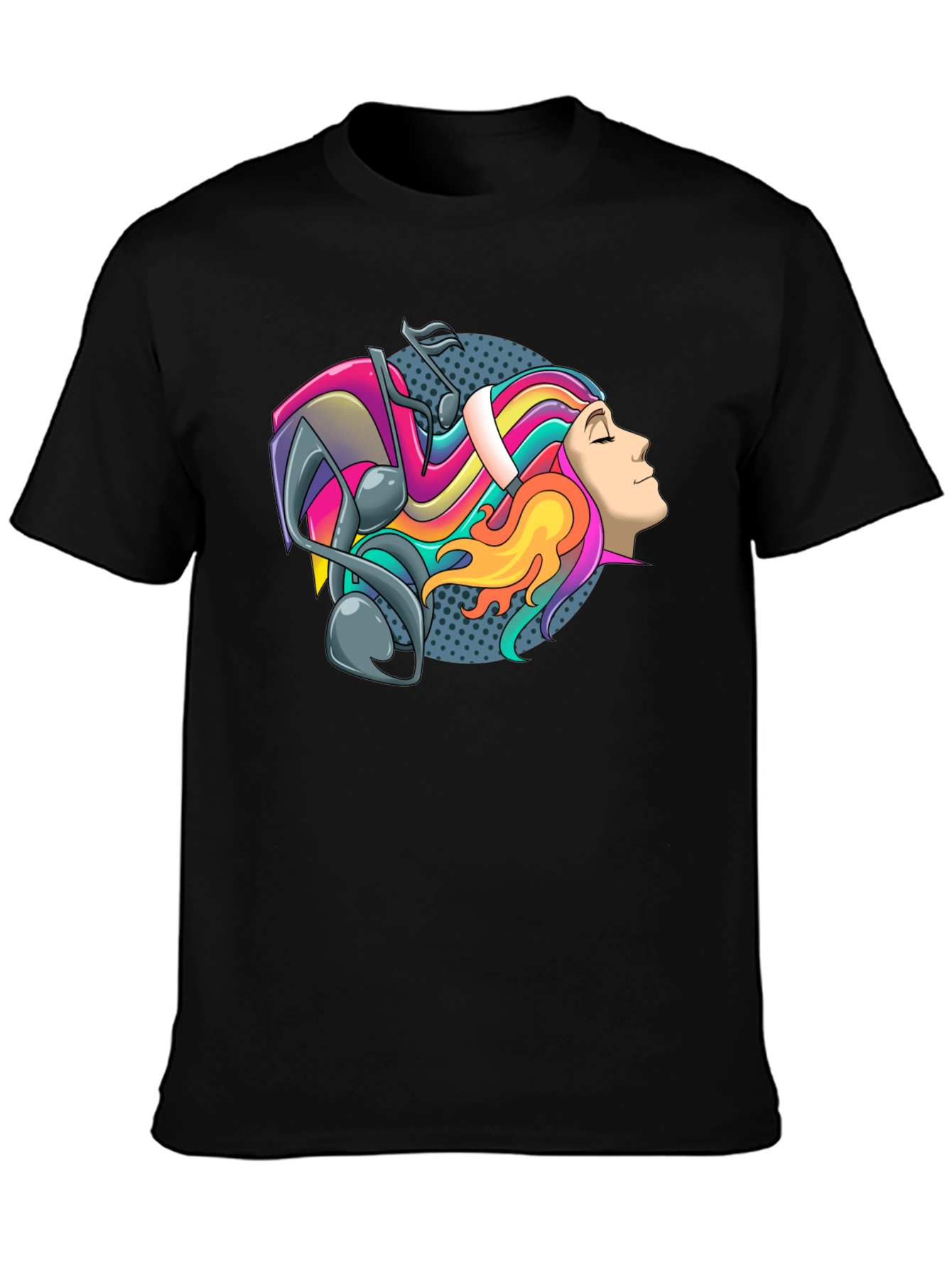 Colorful Music Head T-Shirt