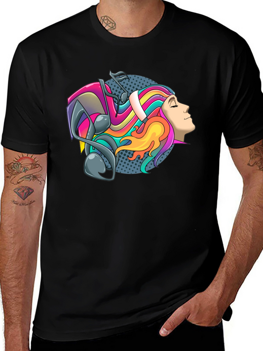 Colorful Music Head T-Shirt