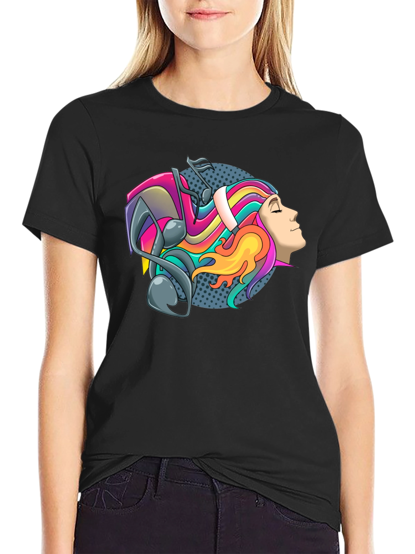 Colorful Music Head T-Shirt