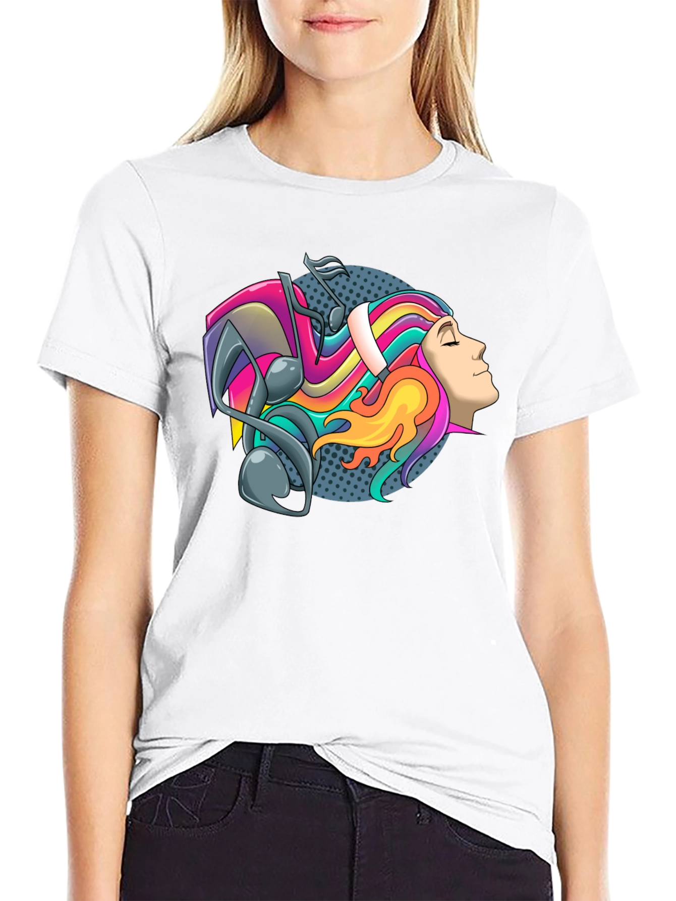 Colorful Music Head T-Shirt