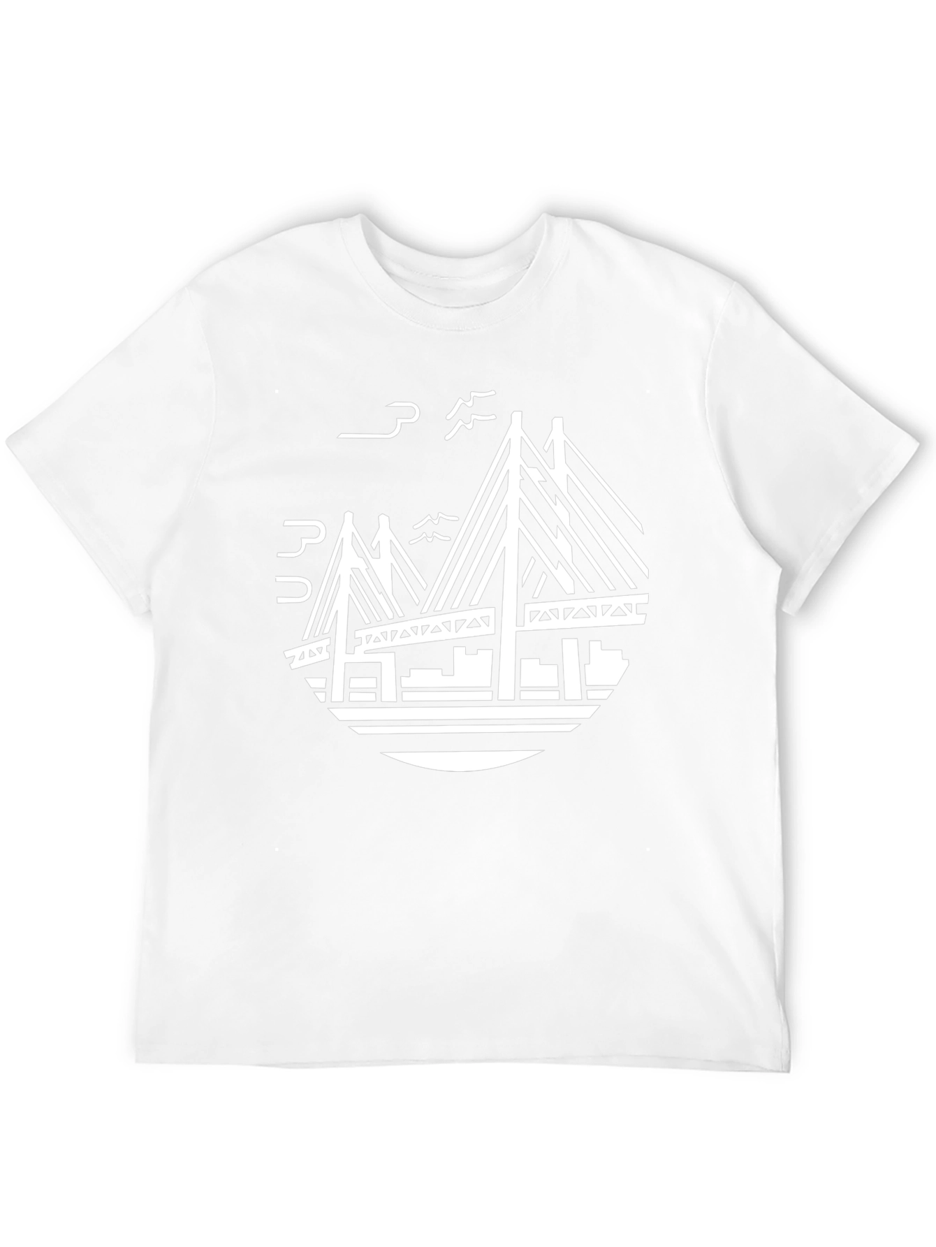 Modern Bridge Graphic T-Shirt - Black