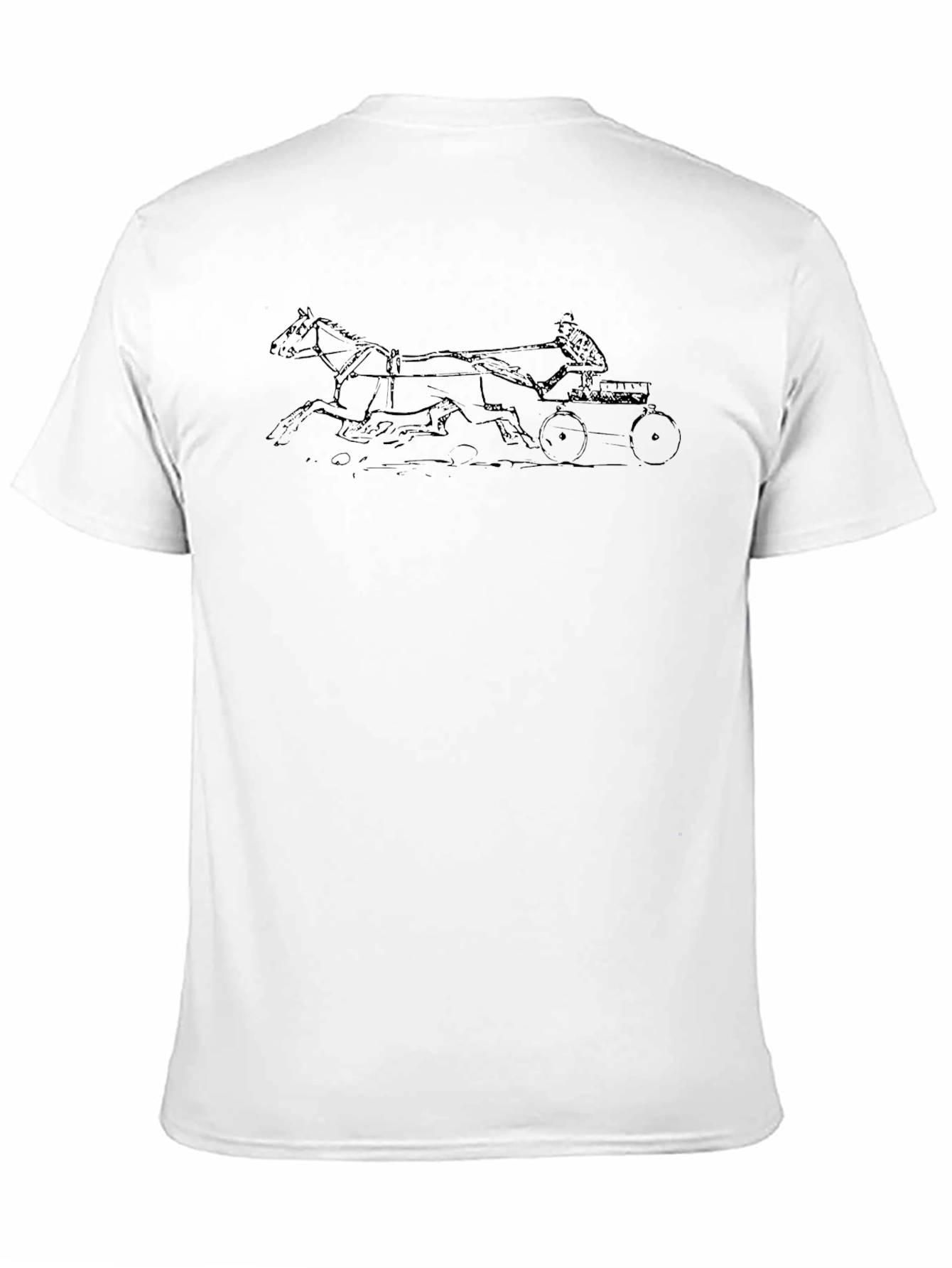 Black Graphic Tee - Horse Drawn Cart
