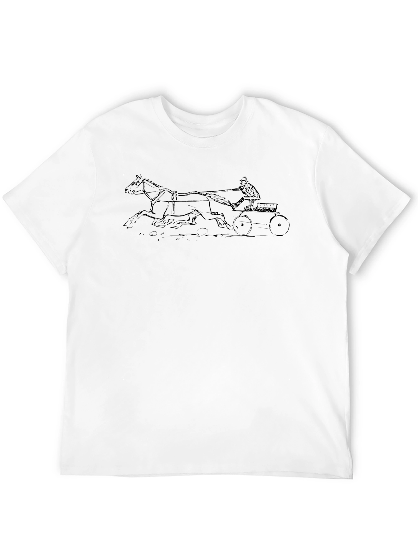 Black Graphic Tee - Horse Drawn Cart