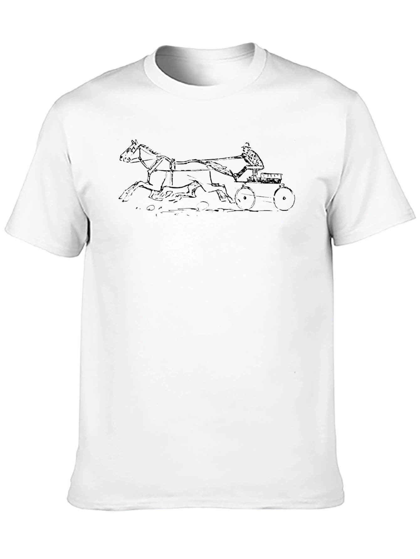 Black Graphic Tee - Horse Drawn Cart
