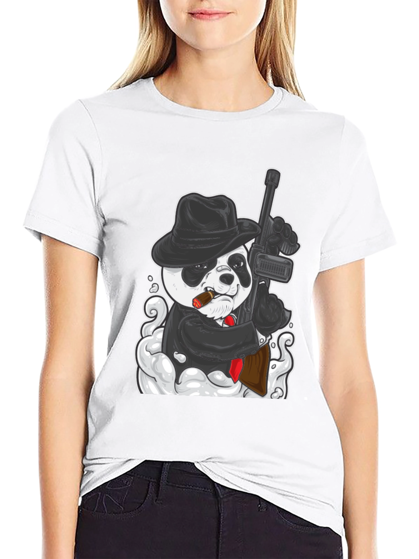 Panda Gangster Graphic Tee - Cool Animal Print T-Shirt