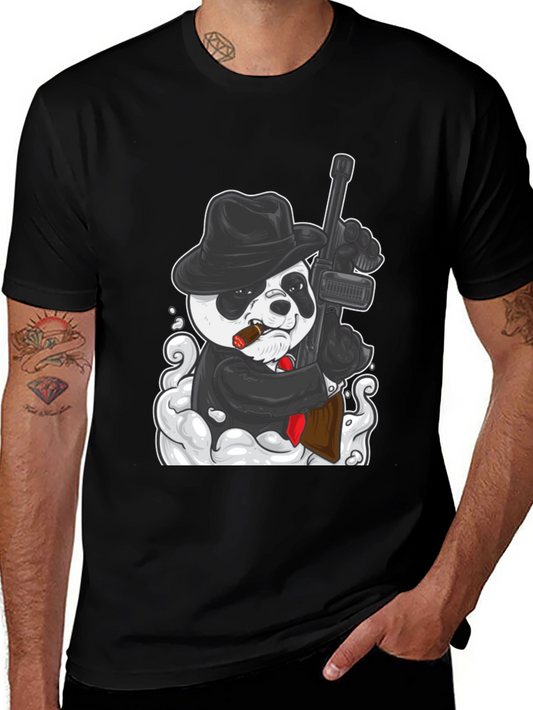 Panda Gangster Graphic Tee - Cool Animal Print T-Shirt