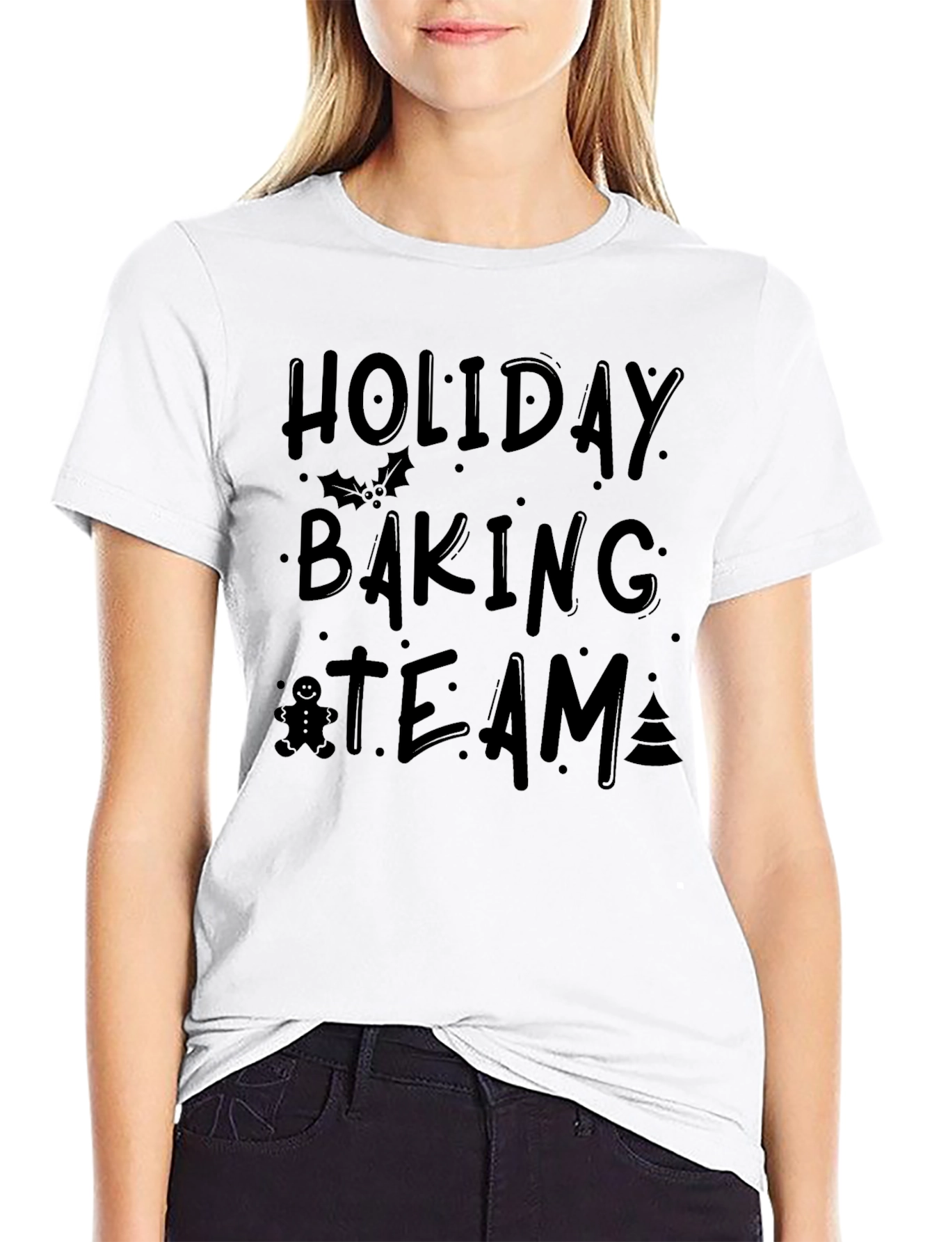 Holiday Baking Team Black T-Shirt