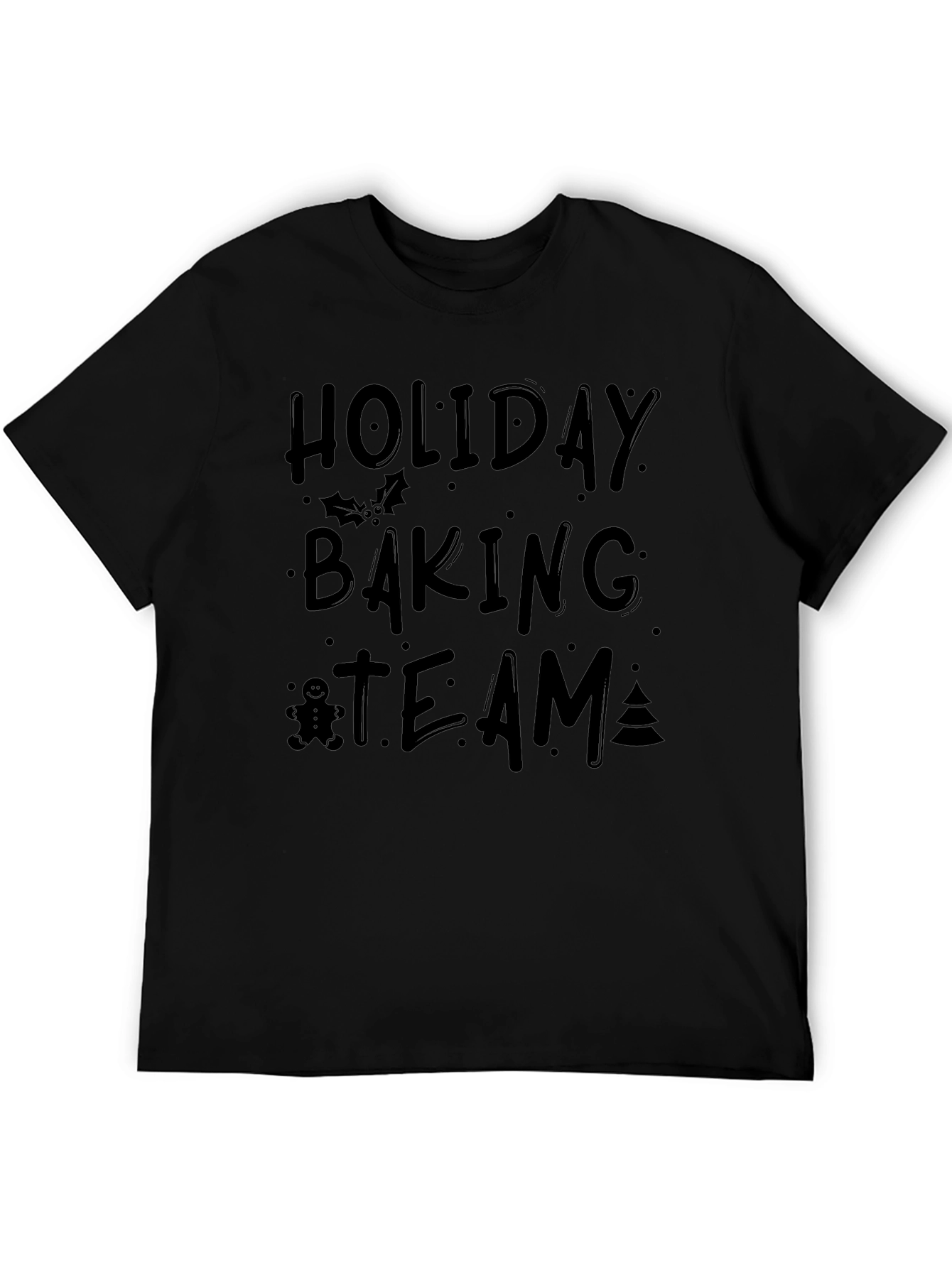 Holiday Baking Team Black T-Shirt