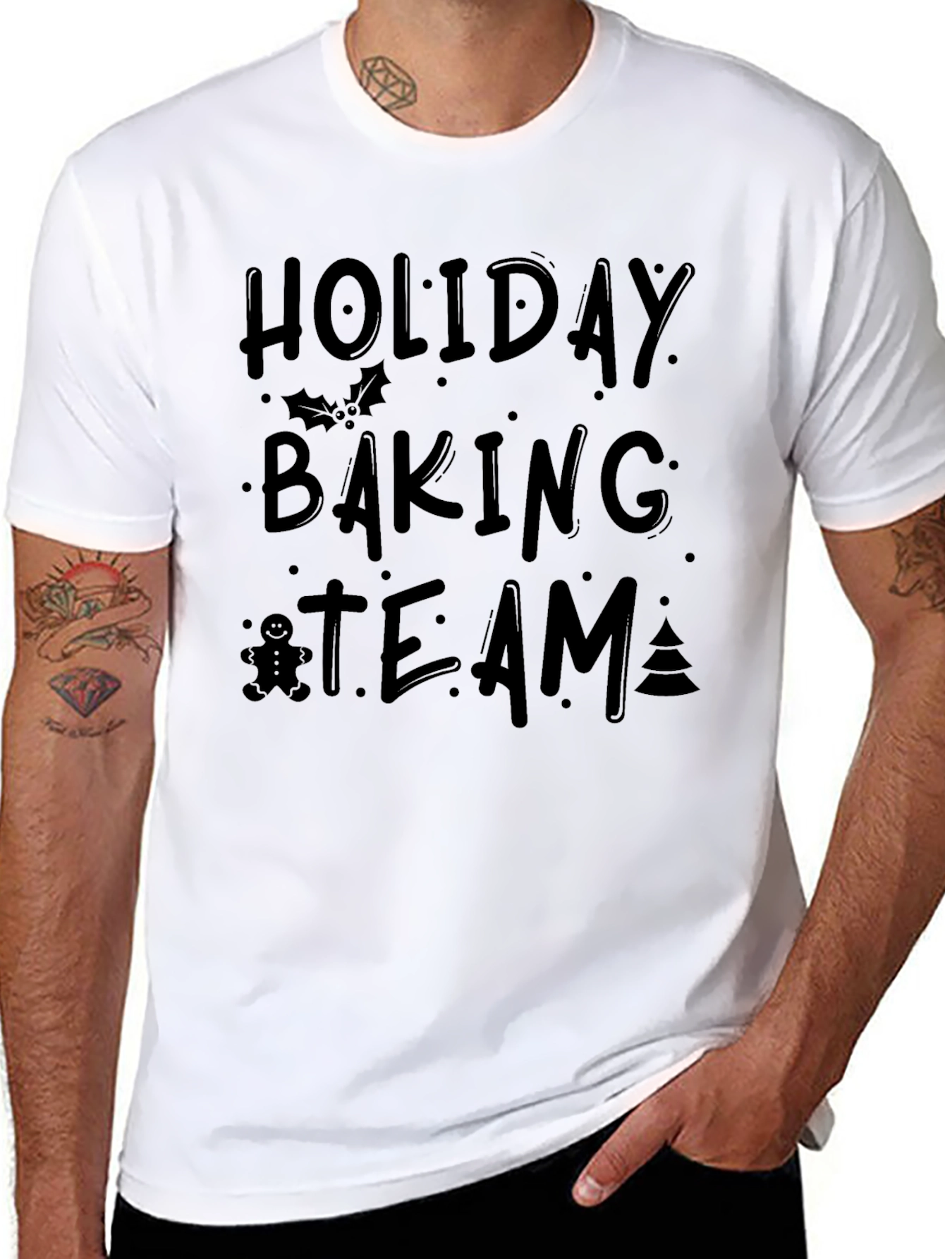 Holiday Baking Team Black T-Shirt