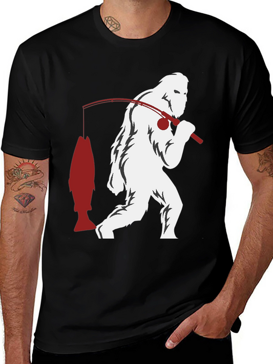 Sasquatch Fishing Graphic Tee