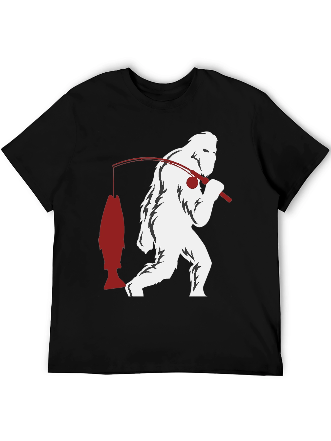 Sasquatch Fishing Graphic Tee