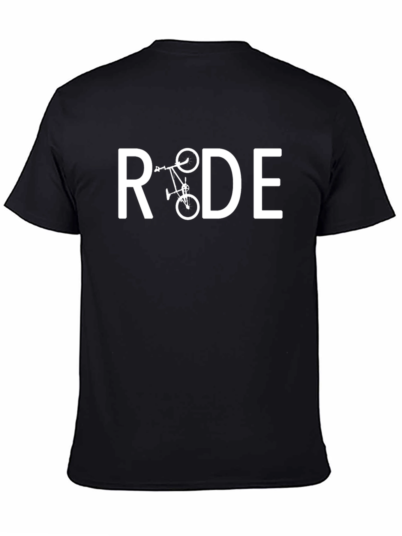 Ride Bike Graphic Tee - Black Cotton T-Shirt