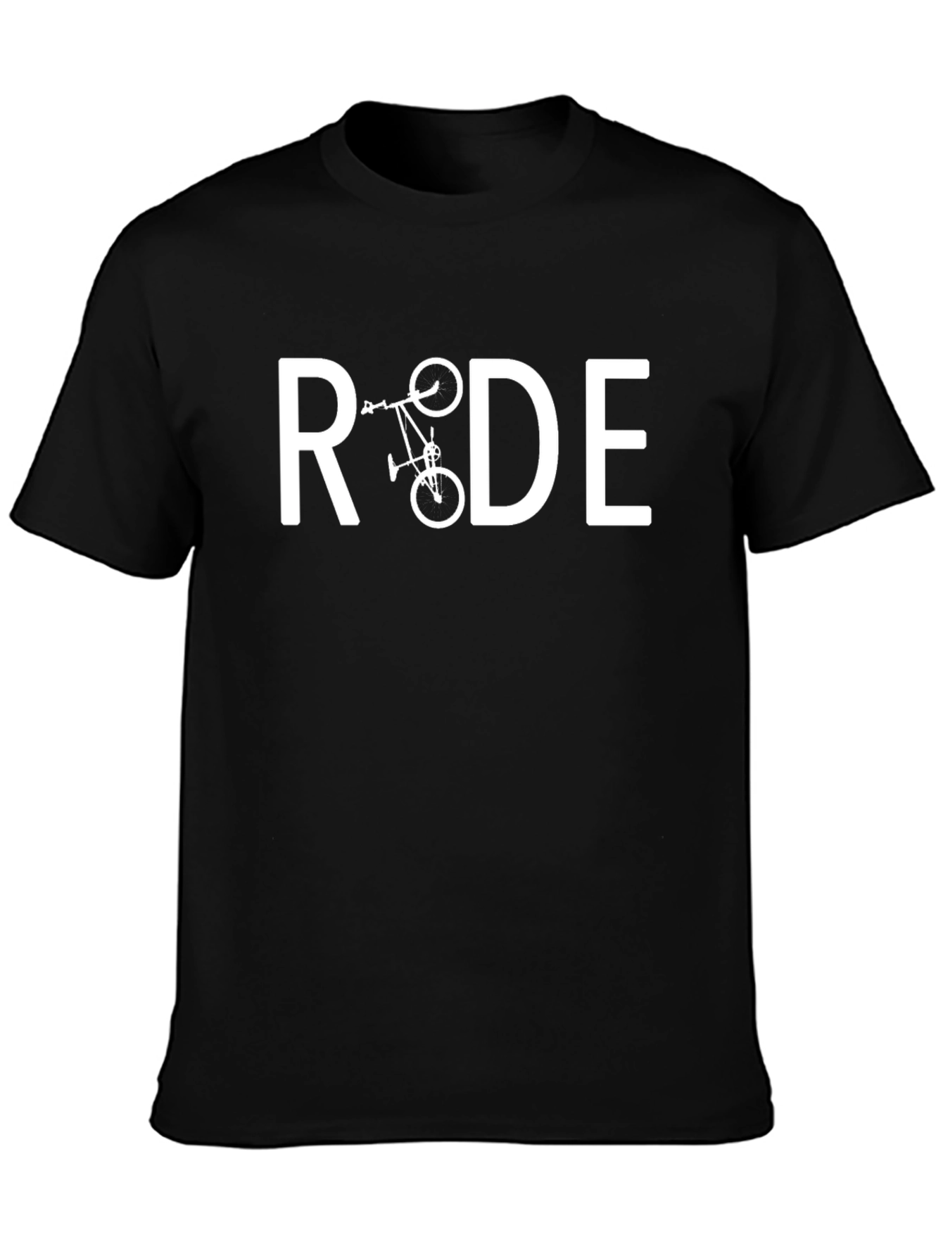 Ride Bike Graphic Tee - Black Cotton T-Shirt