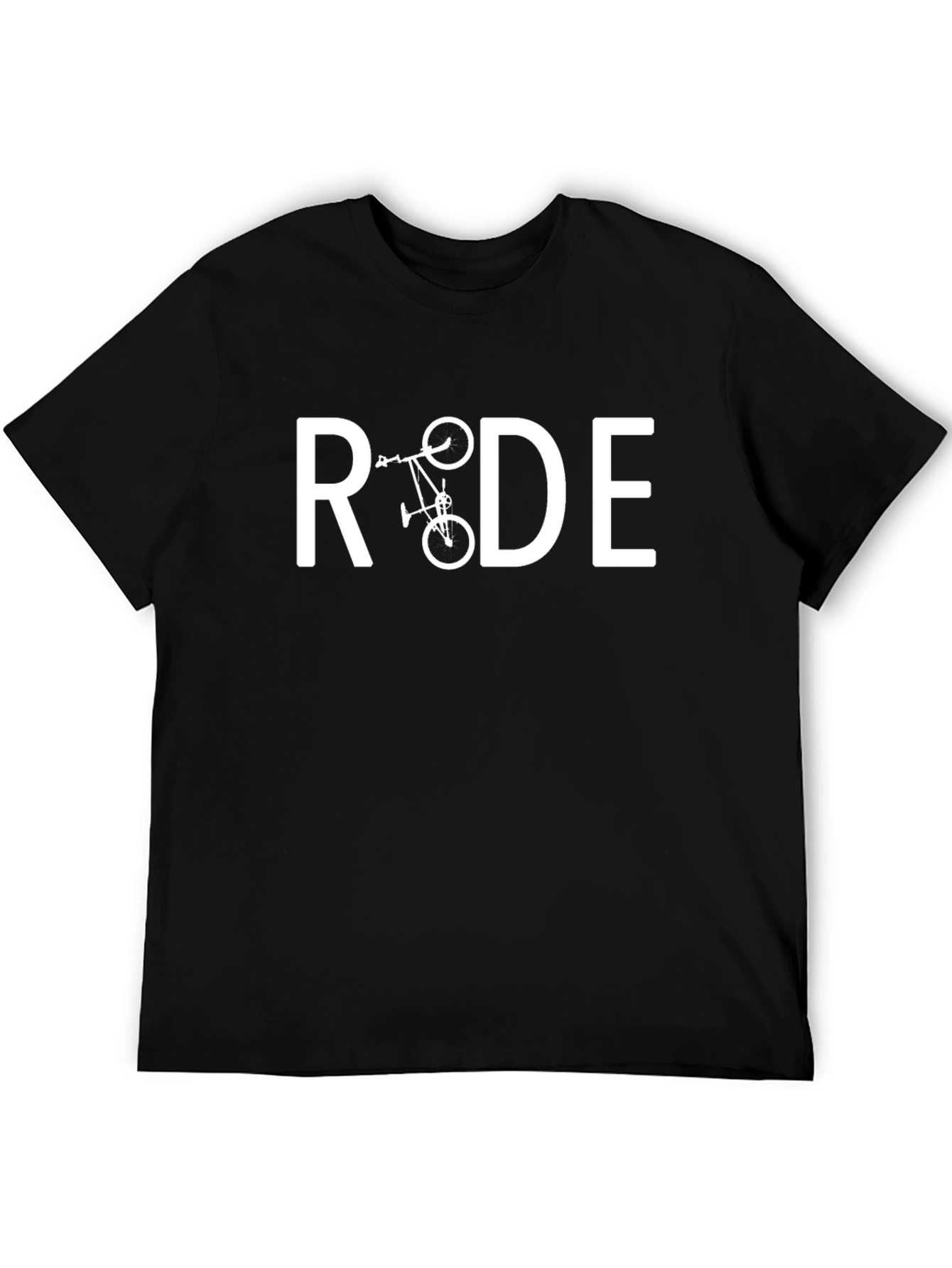 Ride Bike Graphic Tee - Black Cotton T-Shirt