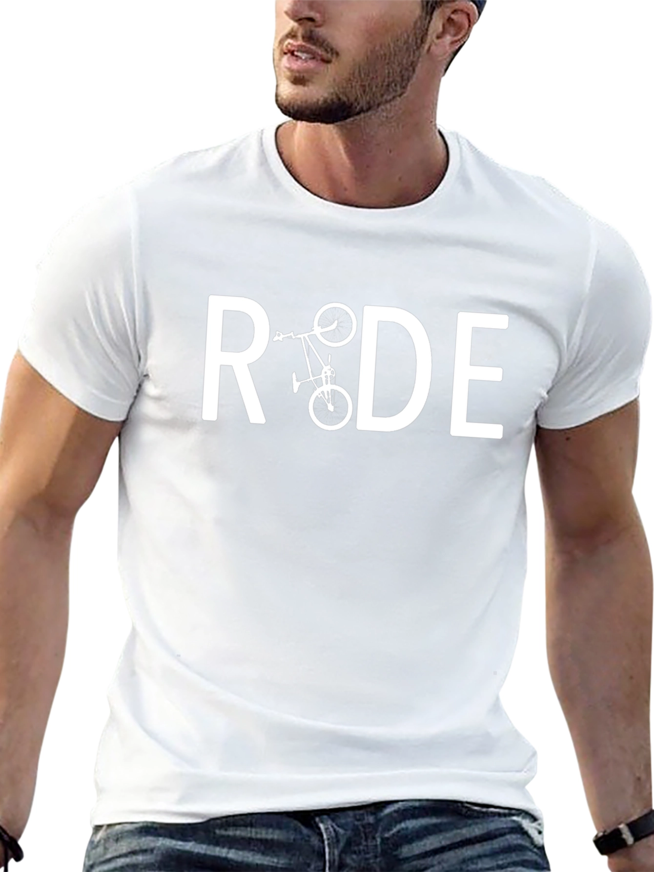 Ride Bike Graphic Tee - Black Cotton T-Shirt