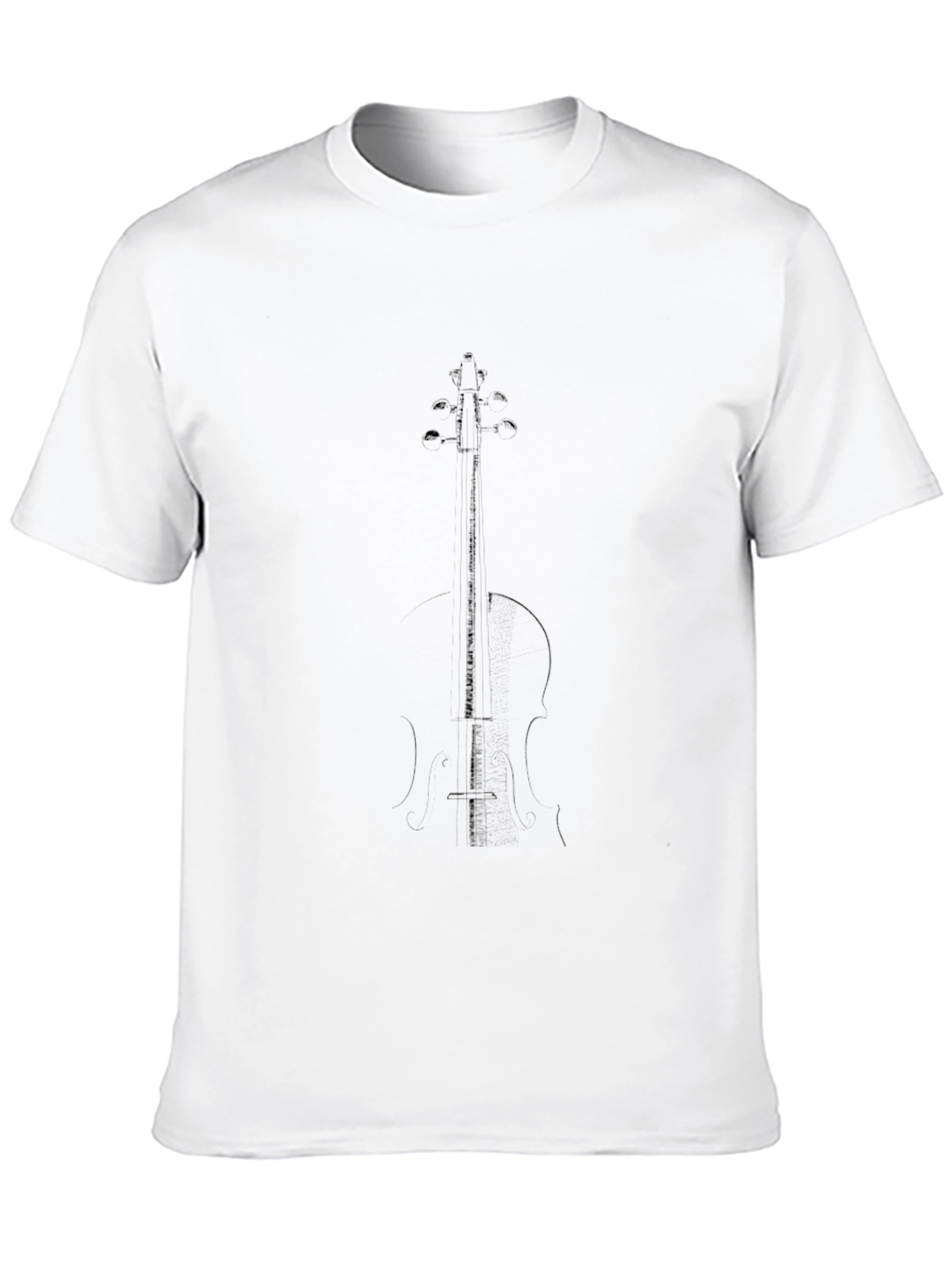 Black Cello Outline Graphic Tee