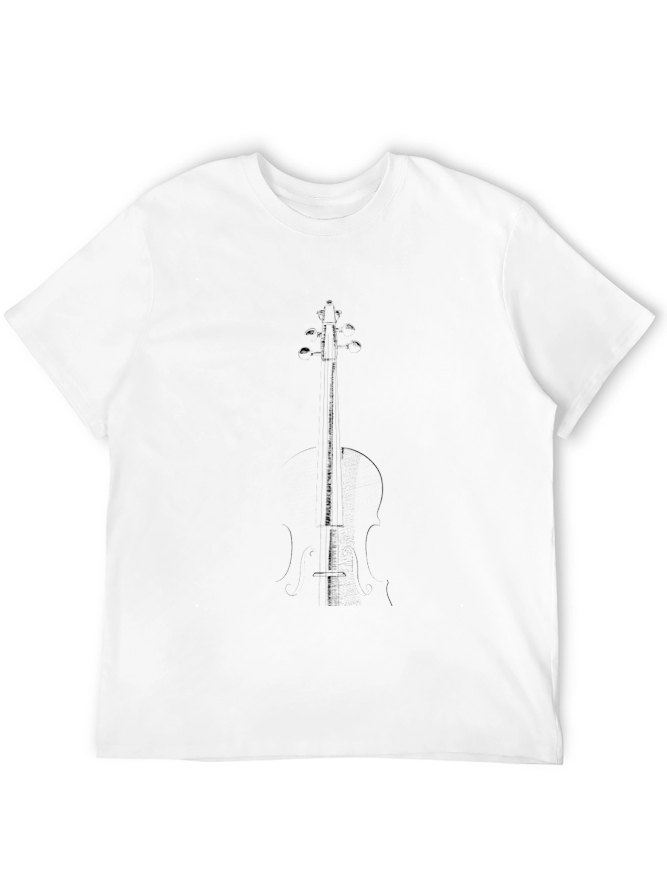 Black Cello Outline Graphic Tee