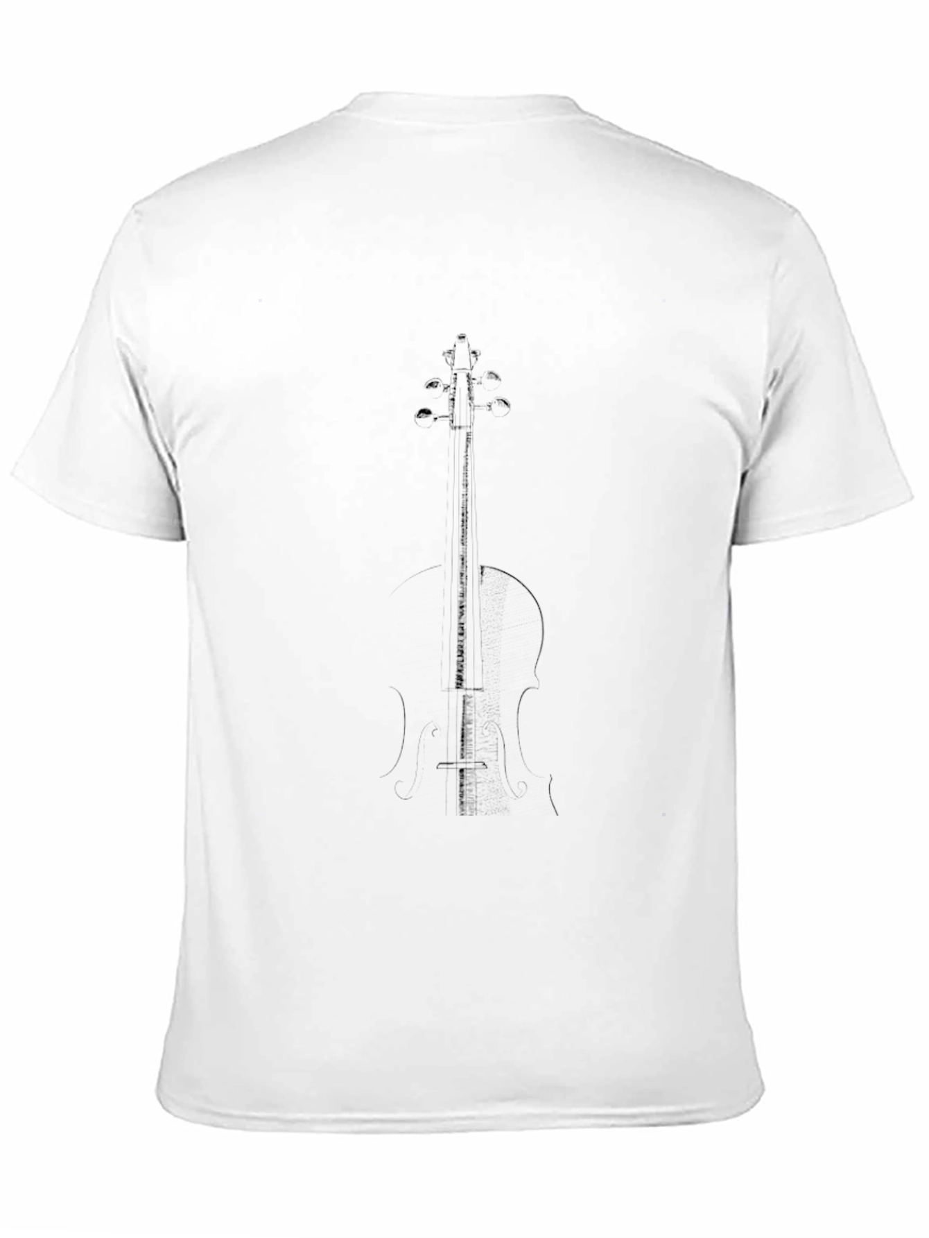 Black Cello Outline Graphic Tee