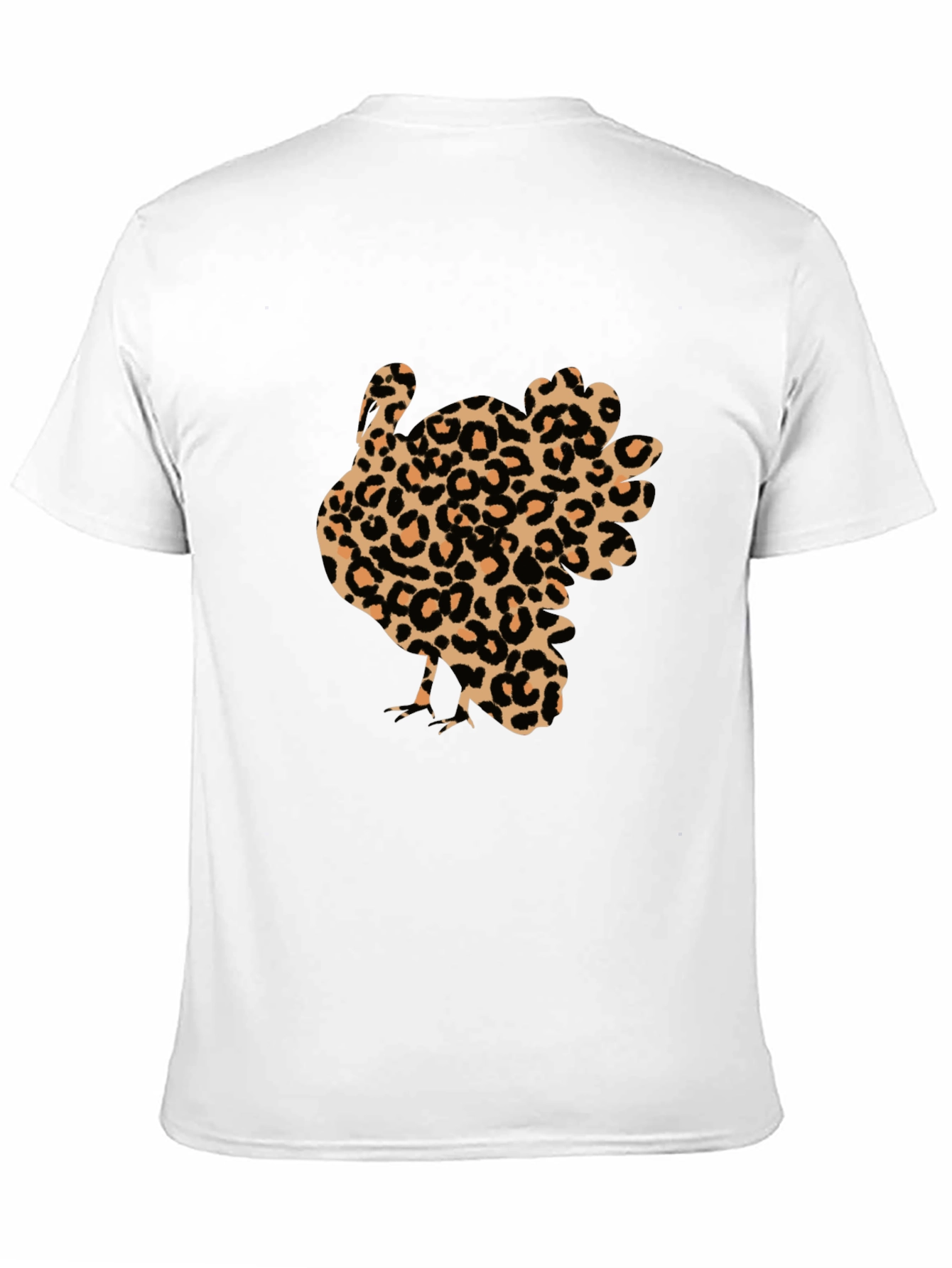 Leopard Print Turkey Graphic Tee - Thanksgiving