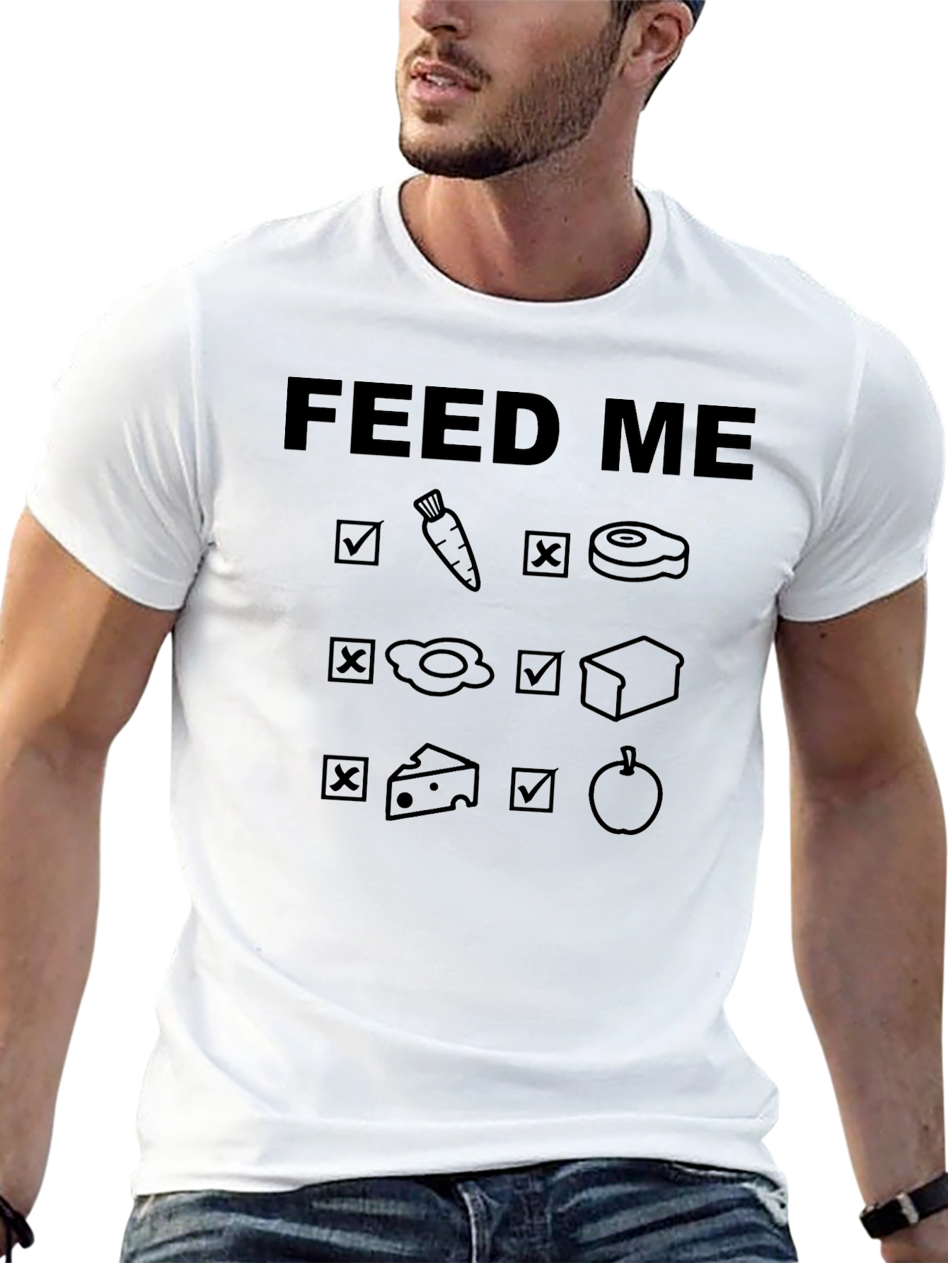 Feed Me T-Shirt - Food Checklists