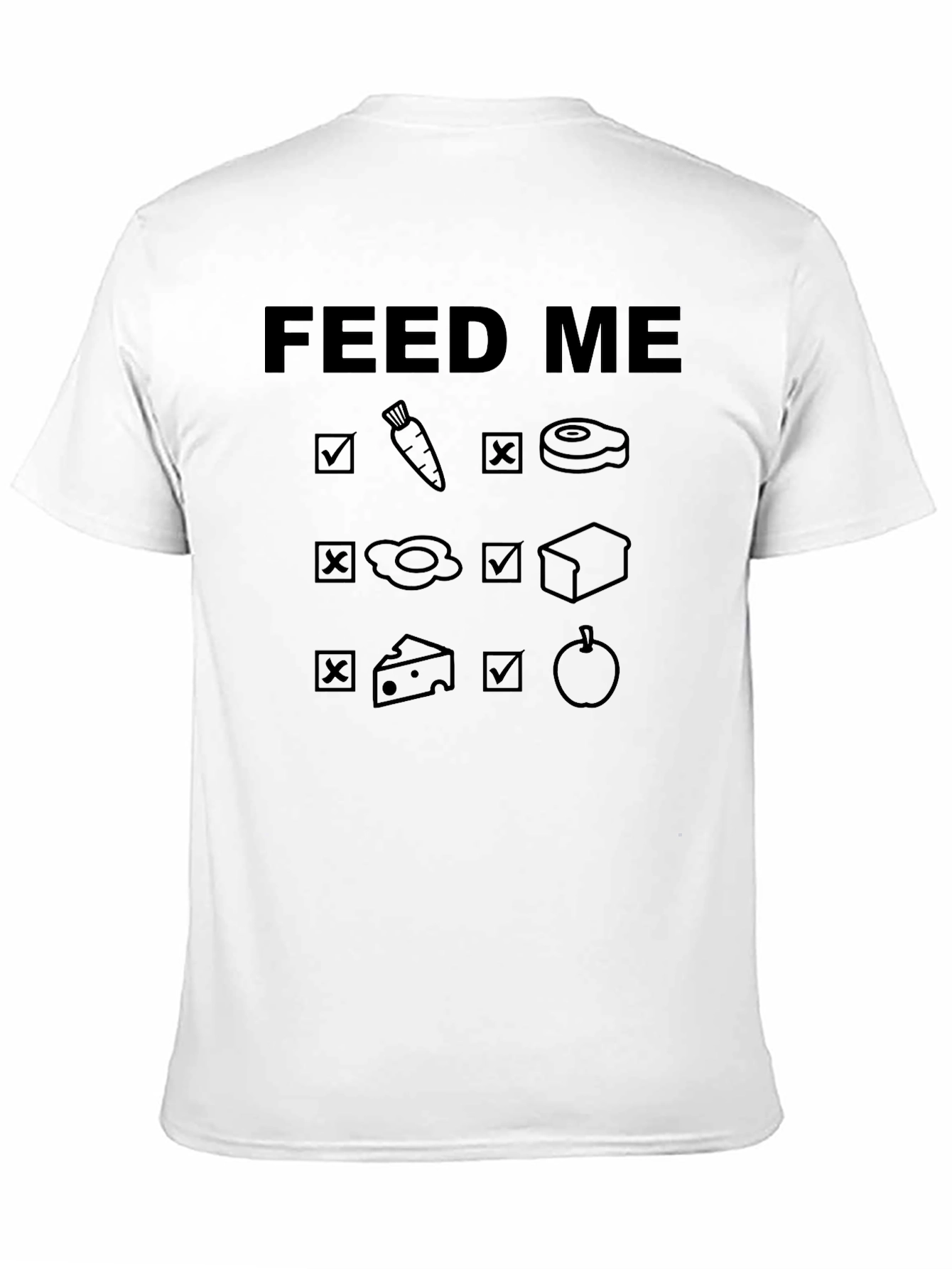 Feed Me T-Shirt - Food Checklists